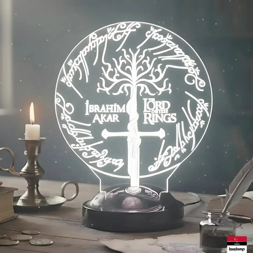 Lord of The Rings 3D LED Lamba | Yüzüklerin Efendisi Hediyesi - LoveLamp