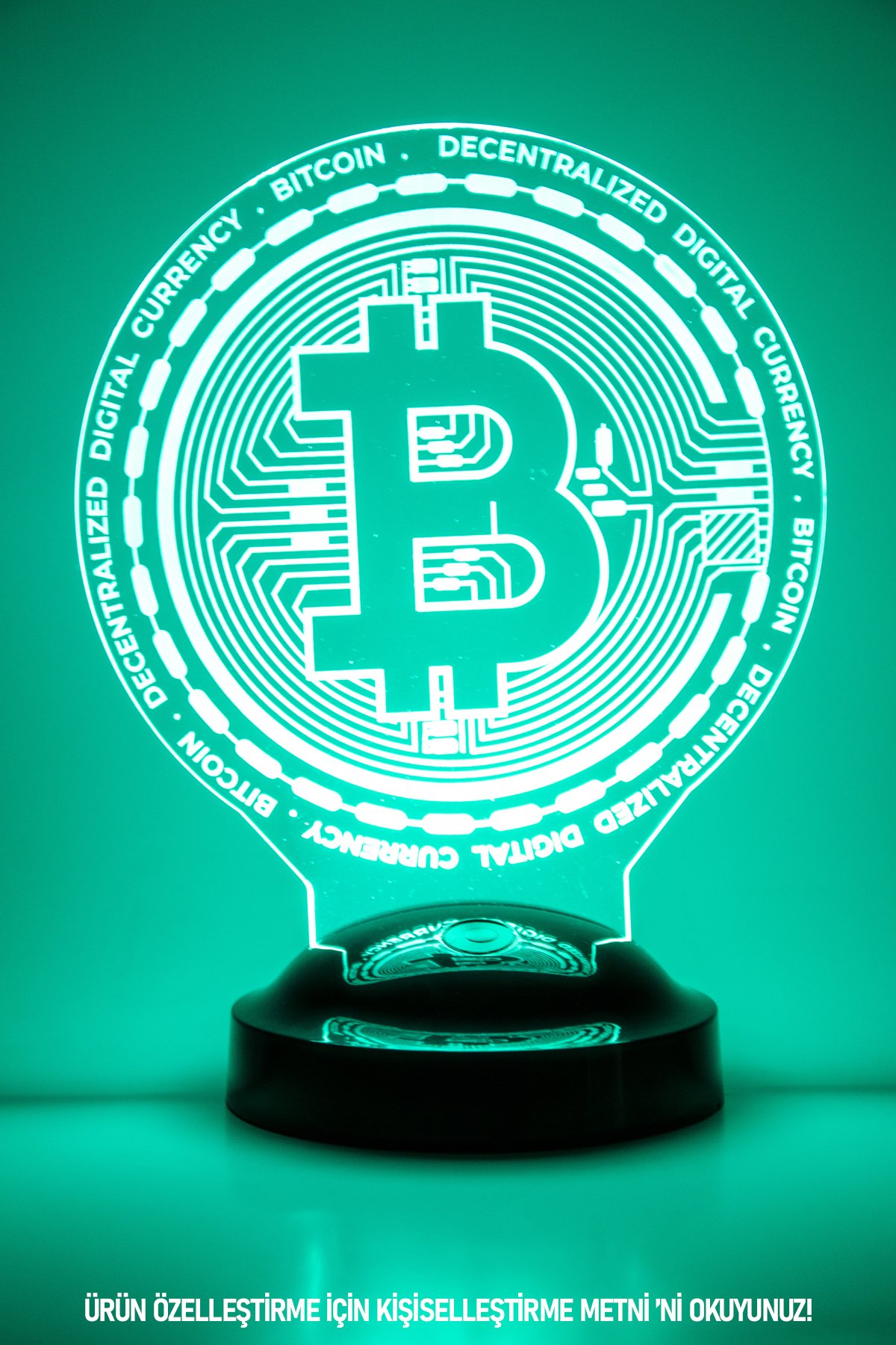 Bitcoin Temalı 3D LED Lamba | Kripto Para Tutkunlarına Özel Hediye - LoveLamp