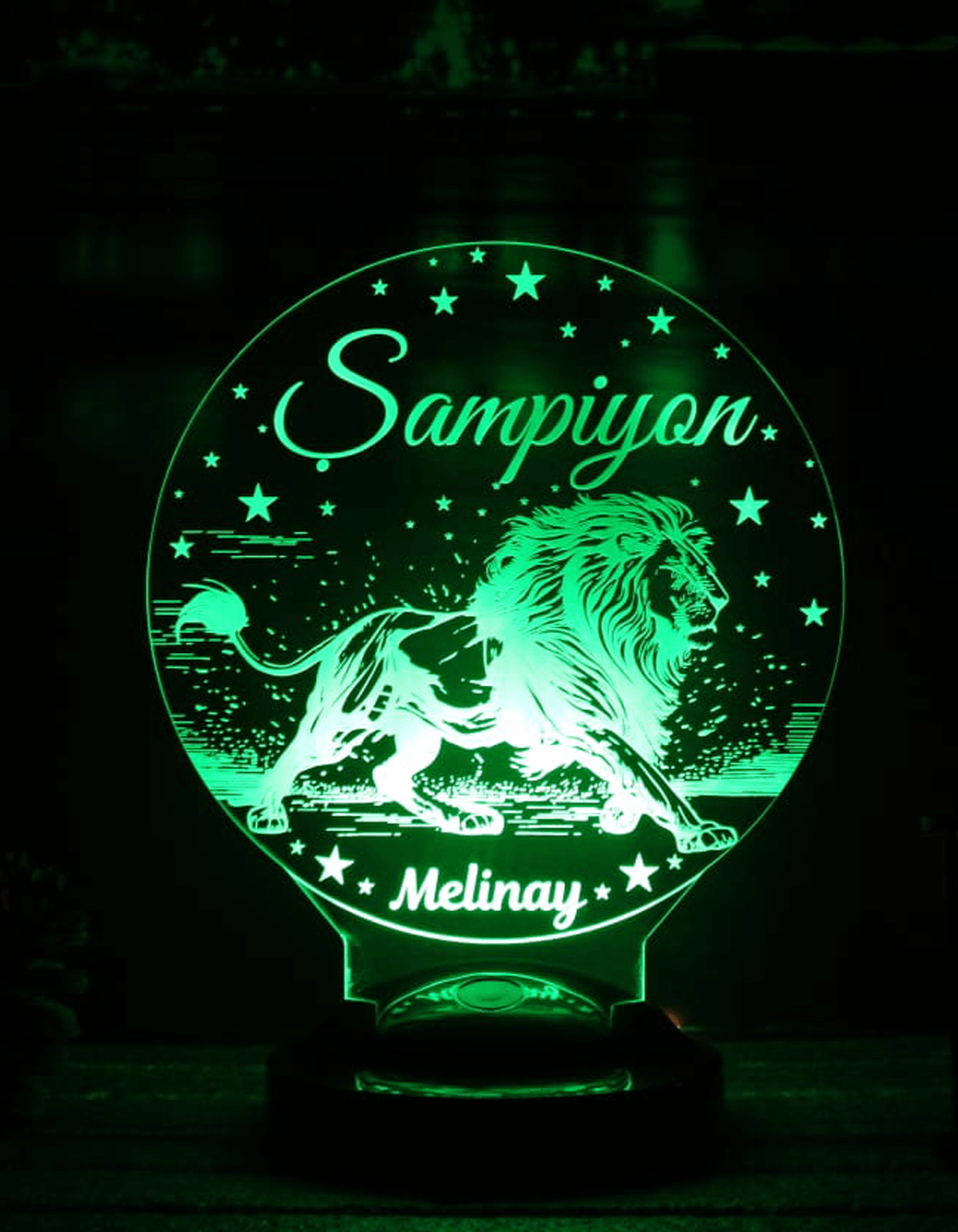 Şampiyon Taraftar Temalı 3D LED Lamba | Kişiye Özel Anlamlı Hediye - LoveLamp