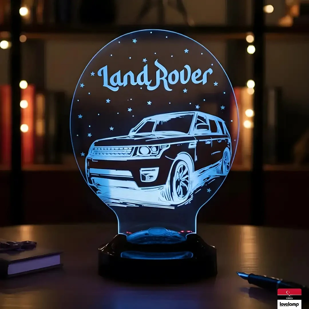 Land Rover Temalı 3D LED Lamba | Arazi Aracı Tutkunlarına Özel Hediye - LoveLamp