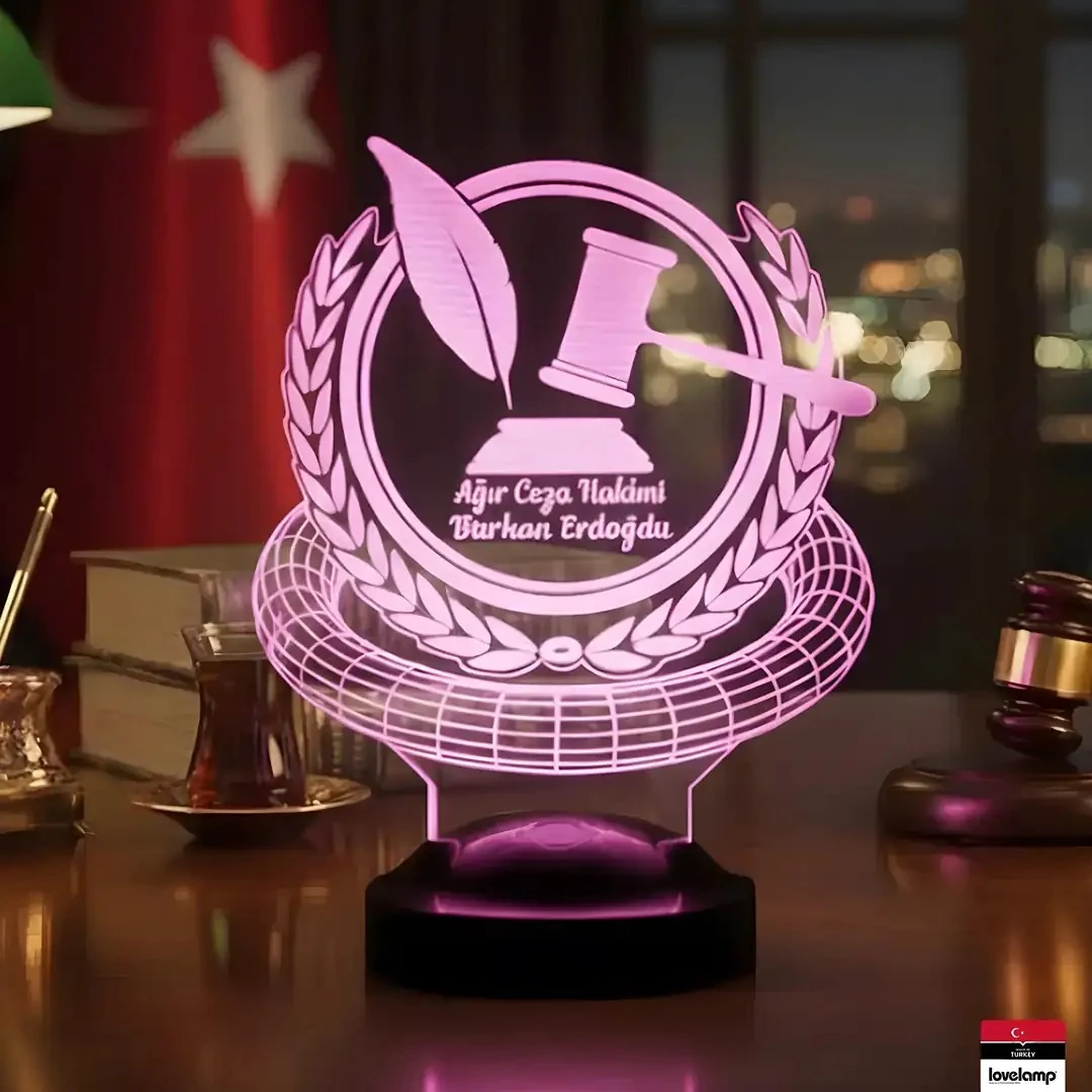 Hakim Temalı 3D LED Lamba | Kişiye Özel Mesleki Anlamlı Hediye - LoveLamp