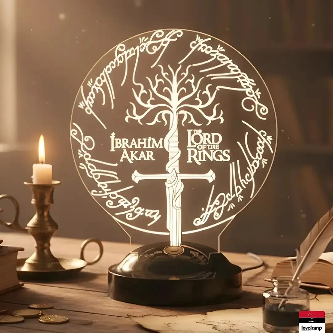 Lord of The Rings 3D LED Lamba | Yüzüklerin Efendisi Hediyesi - LoveLamp