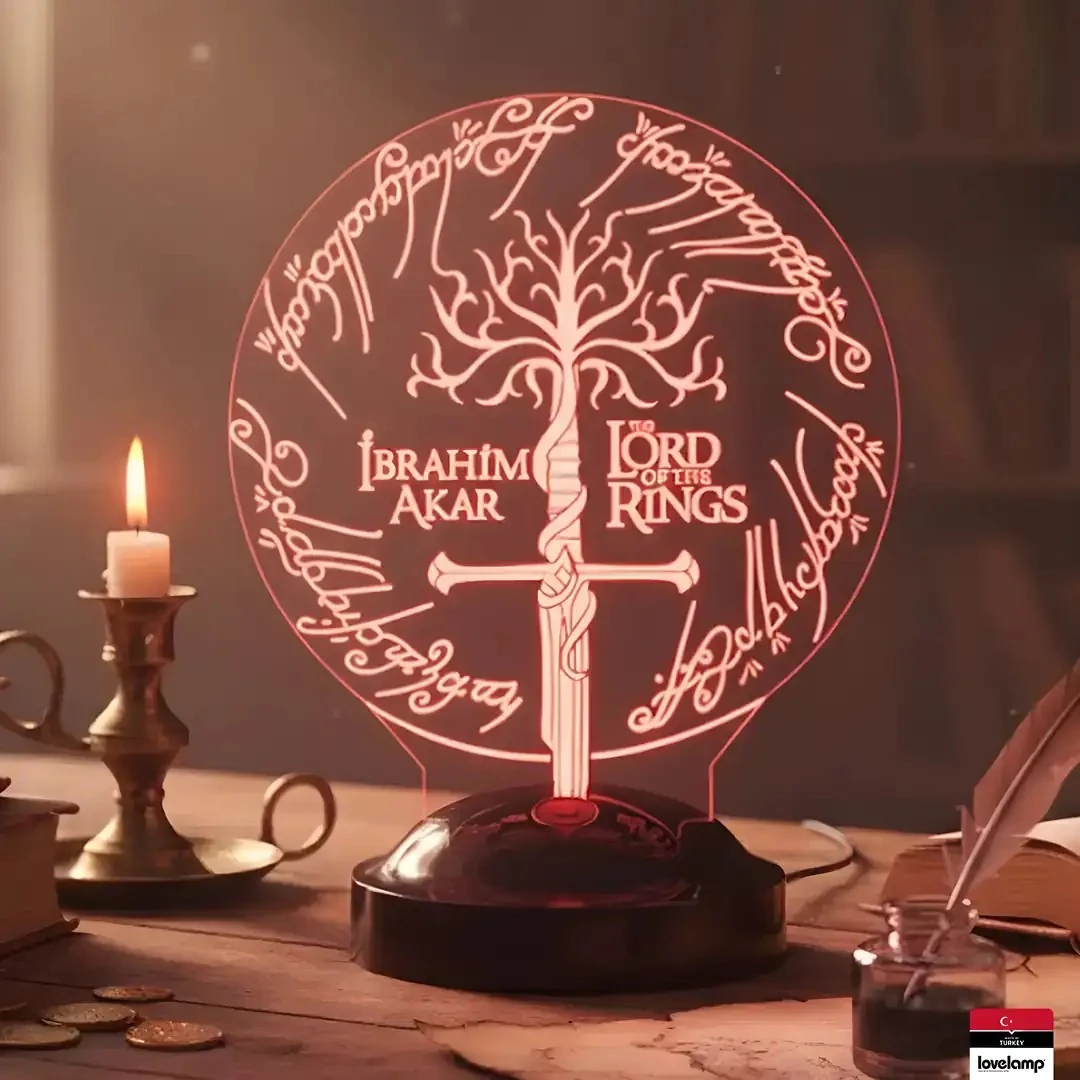 Lord of The Rings 3D LED Lamba | Yüzüklerin Efendisi Hediyesi - LoveLamp