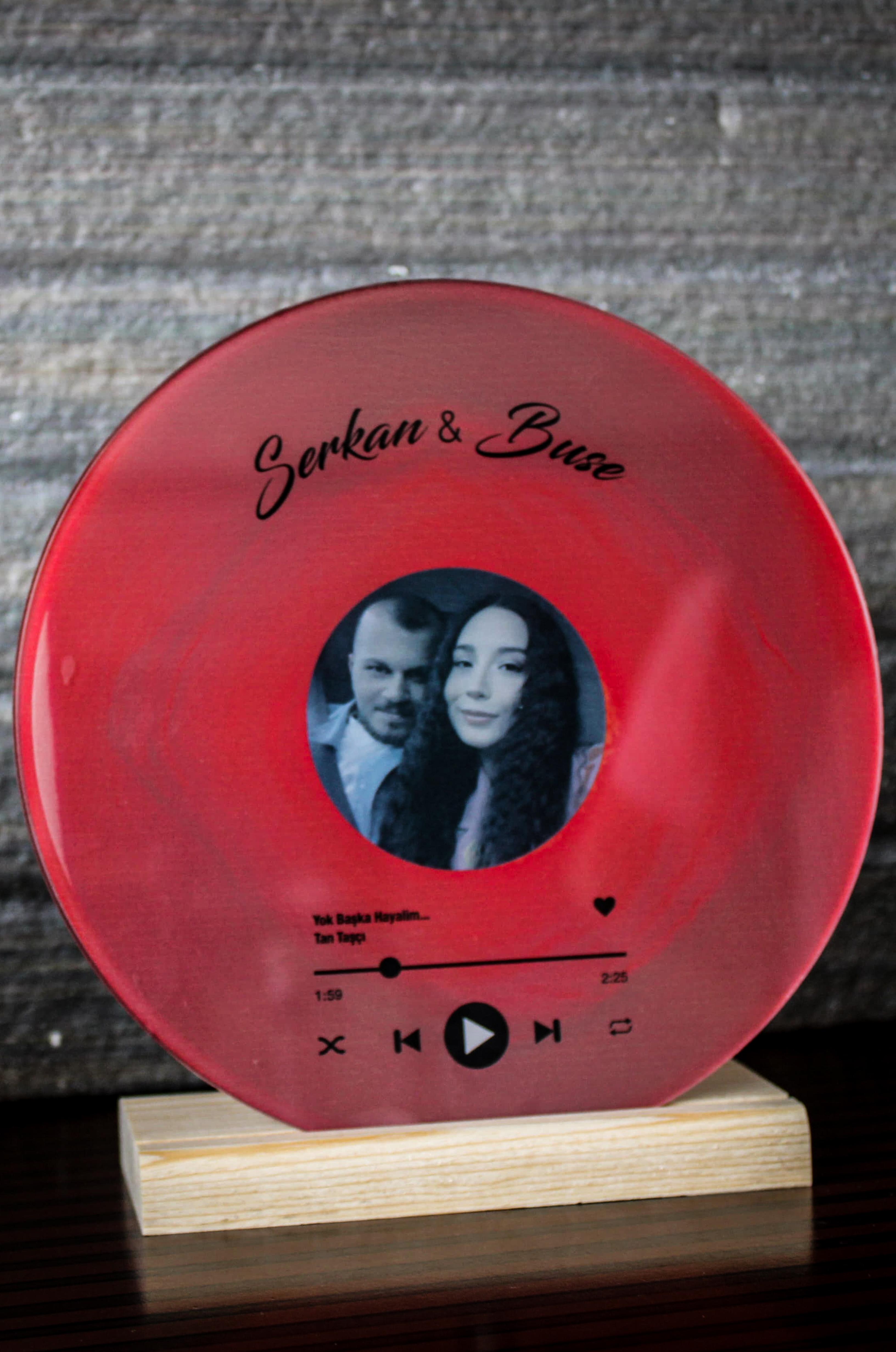 Kişiye Özel Spotify Barkodlu Plak - Sevgiliye Hediye Arkadaşa Hediye Doğum Günü Hediyesi