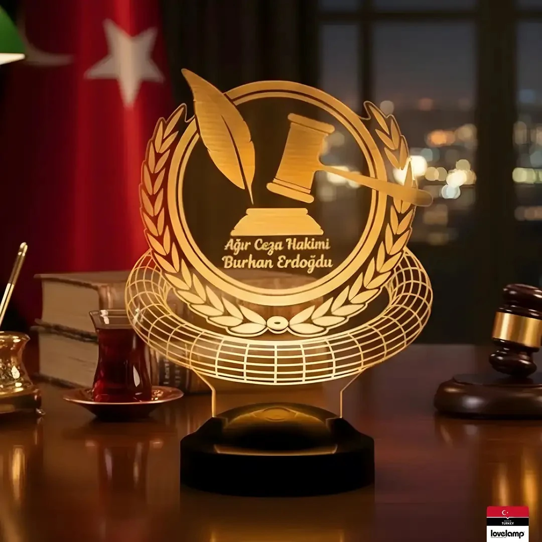 Hakim Temalı 3D LED Lamba | Kişiye Özel Mesleki Anlamlı Hediye - LoveLamp