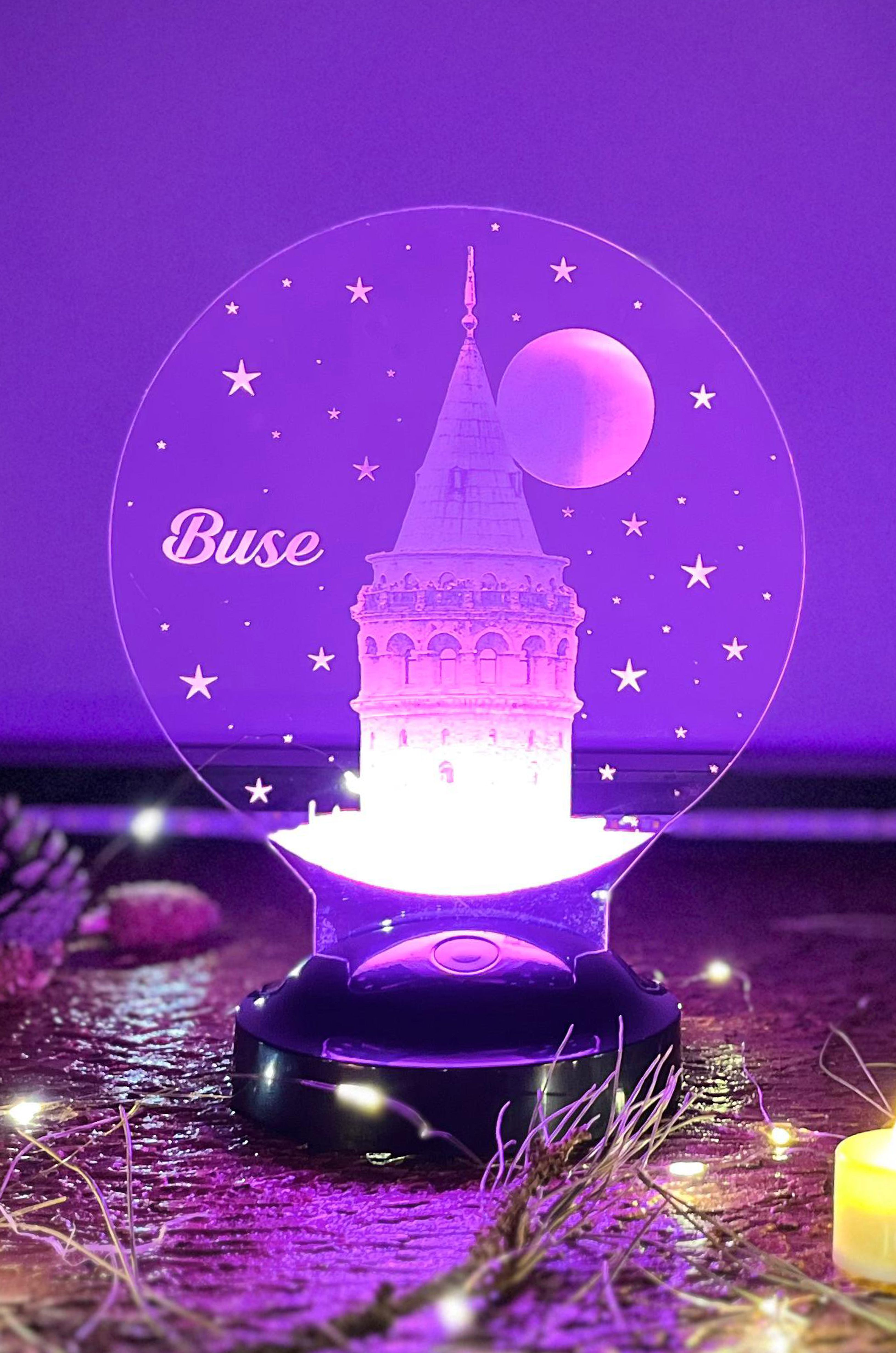 Galata Kulesi Temalı 3D LED Lamba | İstanbul Aşıklarına Özel Hediye - LoveLamp