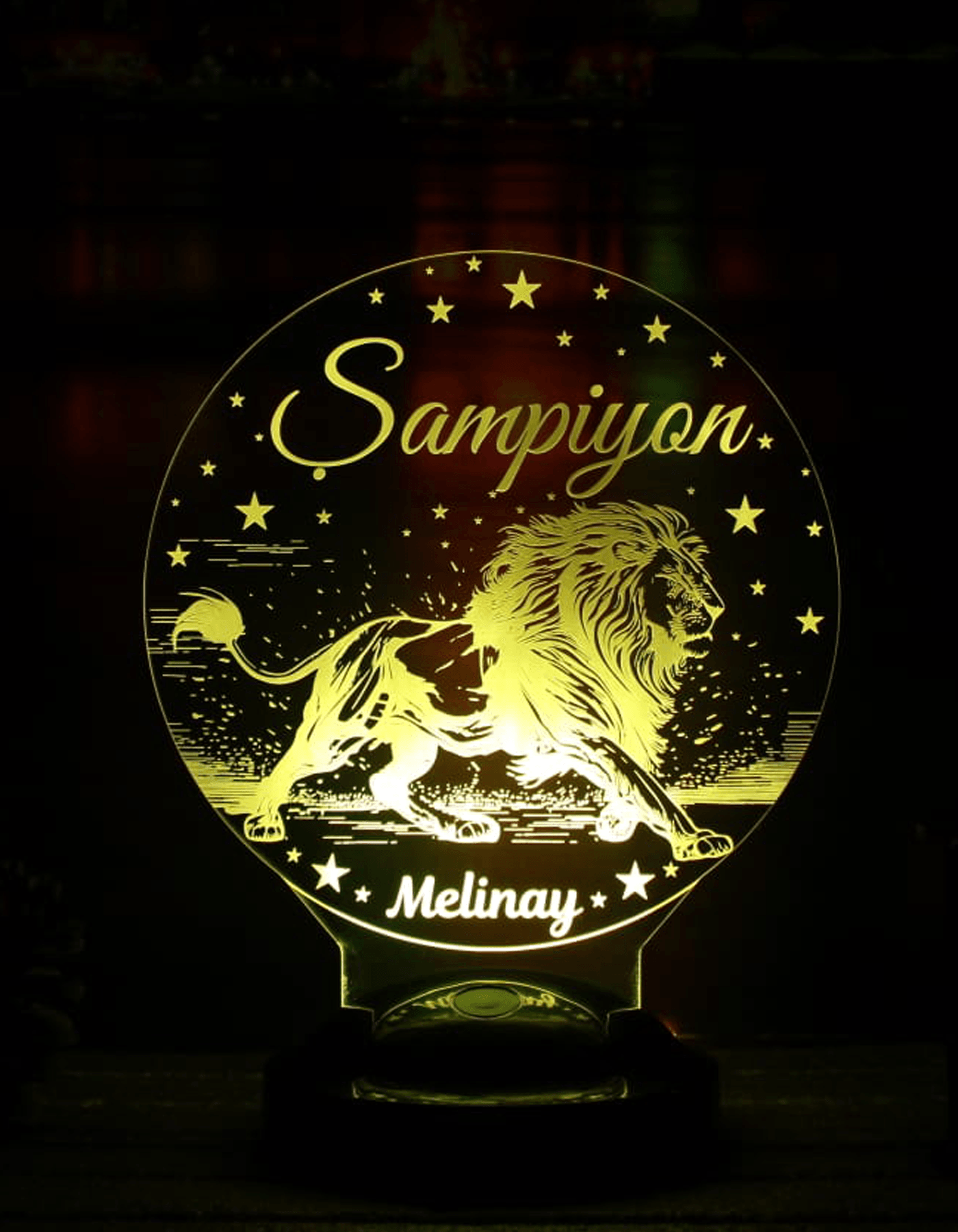 Şampiyon Taraftar Temalı 3D LED Lamba | Kişiye Özel Anlamlı Hediye - LoveLamp