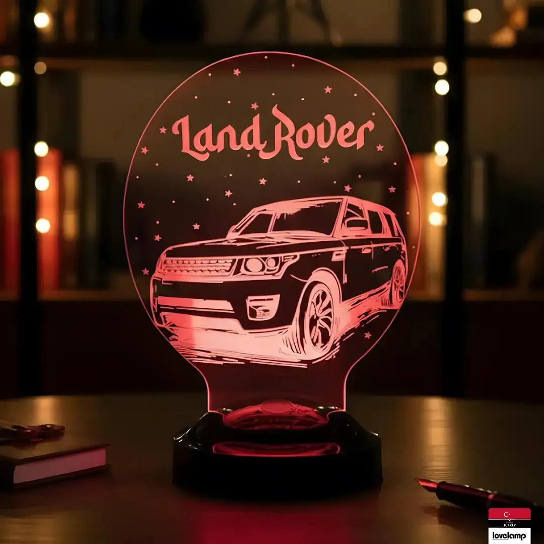 Land Rover Temalı 3D LED Lamba | Arazi Aracı Tutkunlarına Özel Hediye - LoveLamp