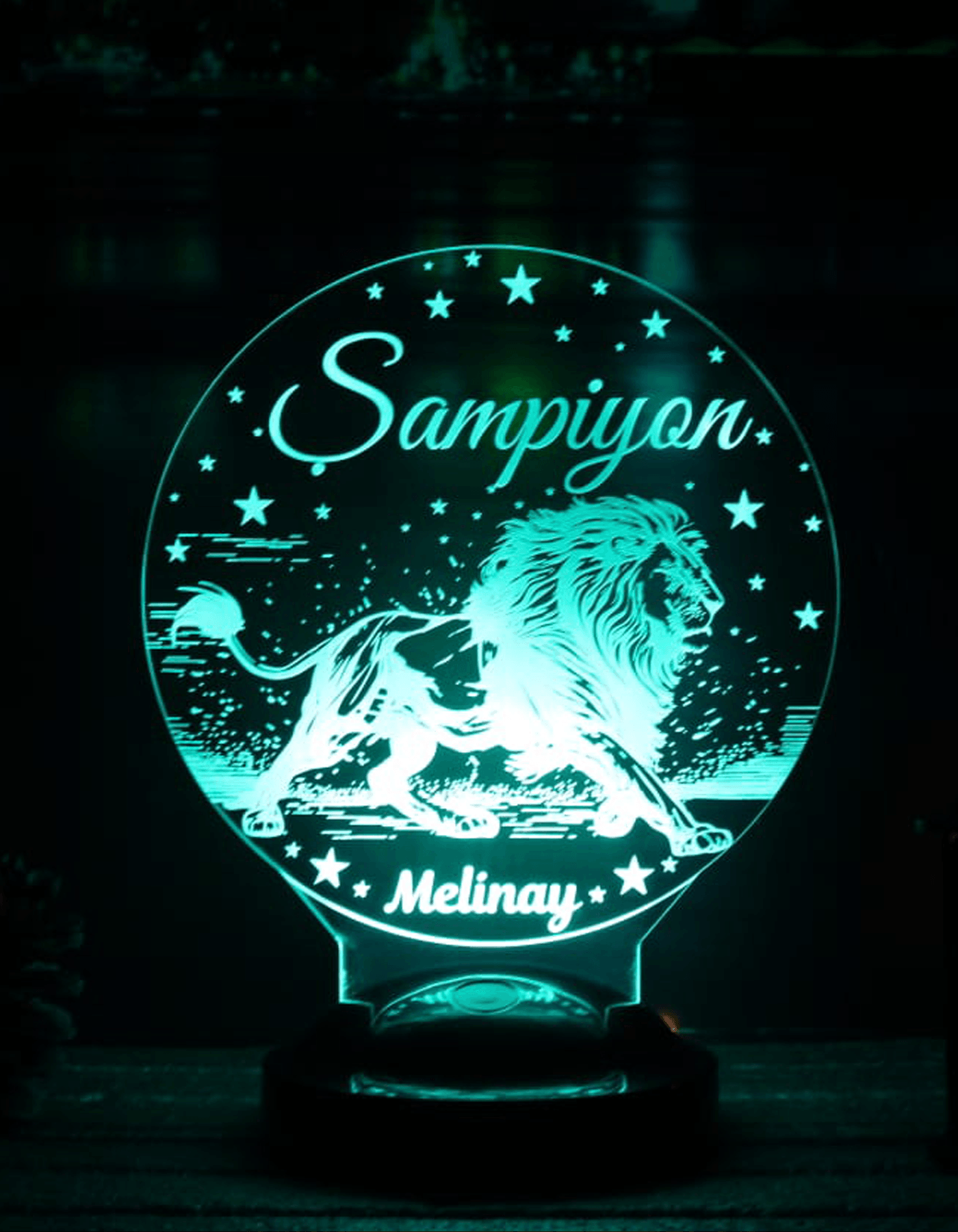 Şampiyon Taraftar Temalı 3D LED Lamba | Kişiye Özel Anlamlı Hediye - LoveLamp