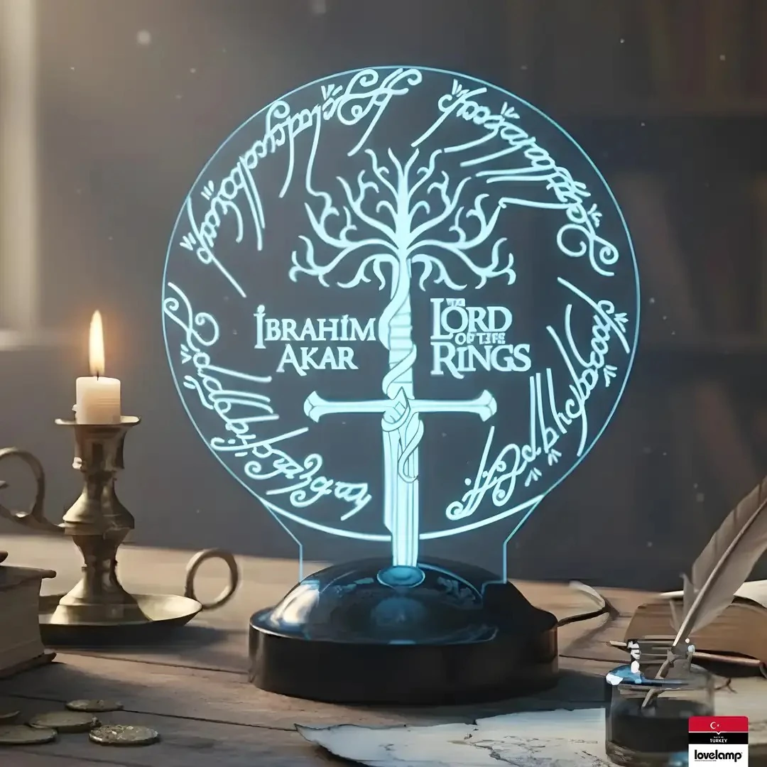 Lord of The Rings 3D LED Lamba | Yüzüklerin Efendisi Hediyesi - LoveLamp