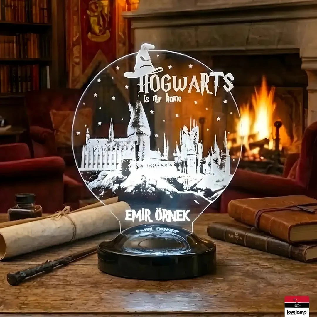 Harry Potter Hogwarts 3D LED Lamba | Özel Hayran Hediyesi - LoveLamp