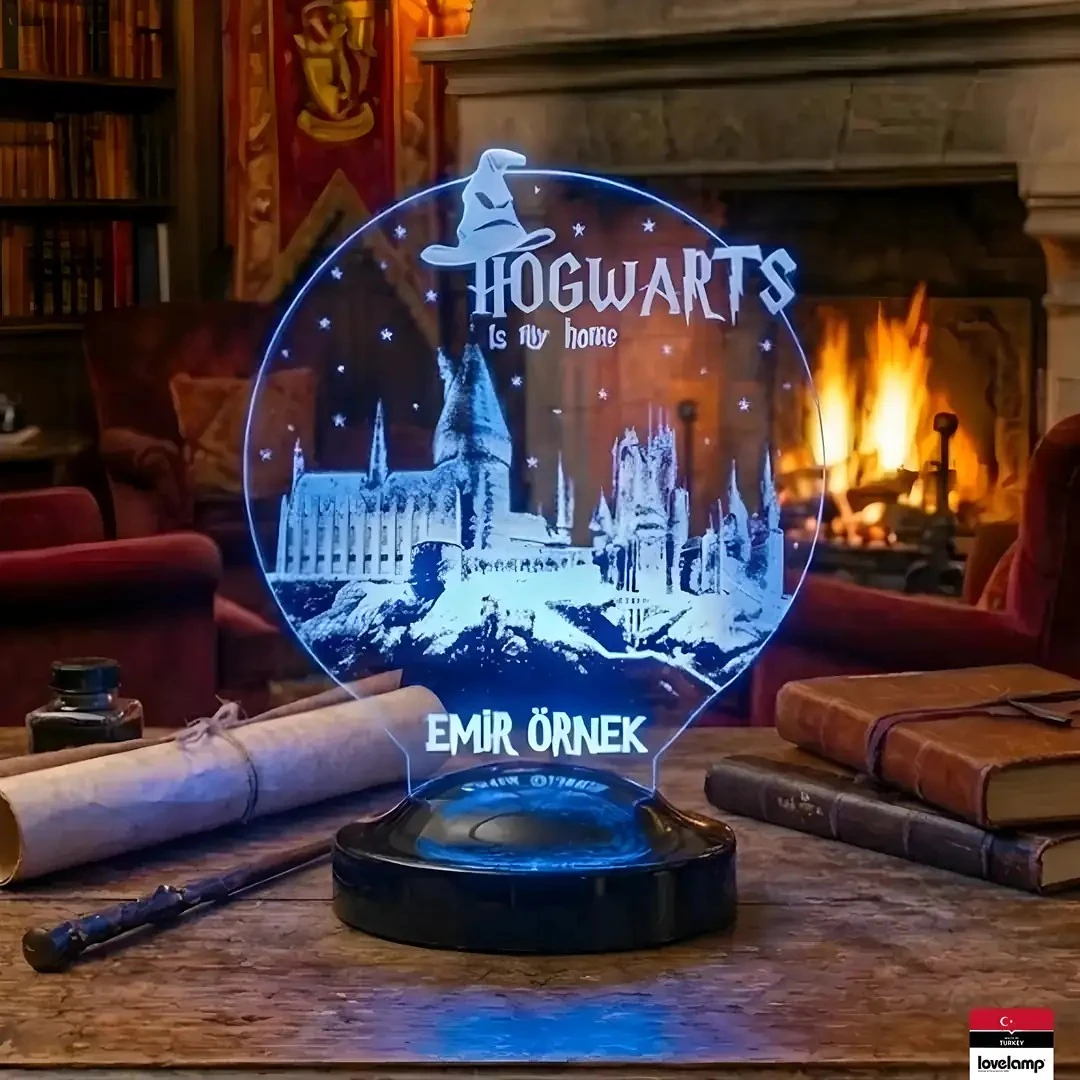 Harry Potter Hogwarts 3D LED Lamba | Özel Hayran Hediyesi - LoveLamp
