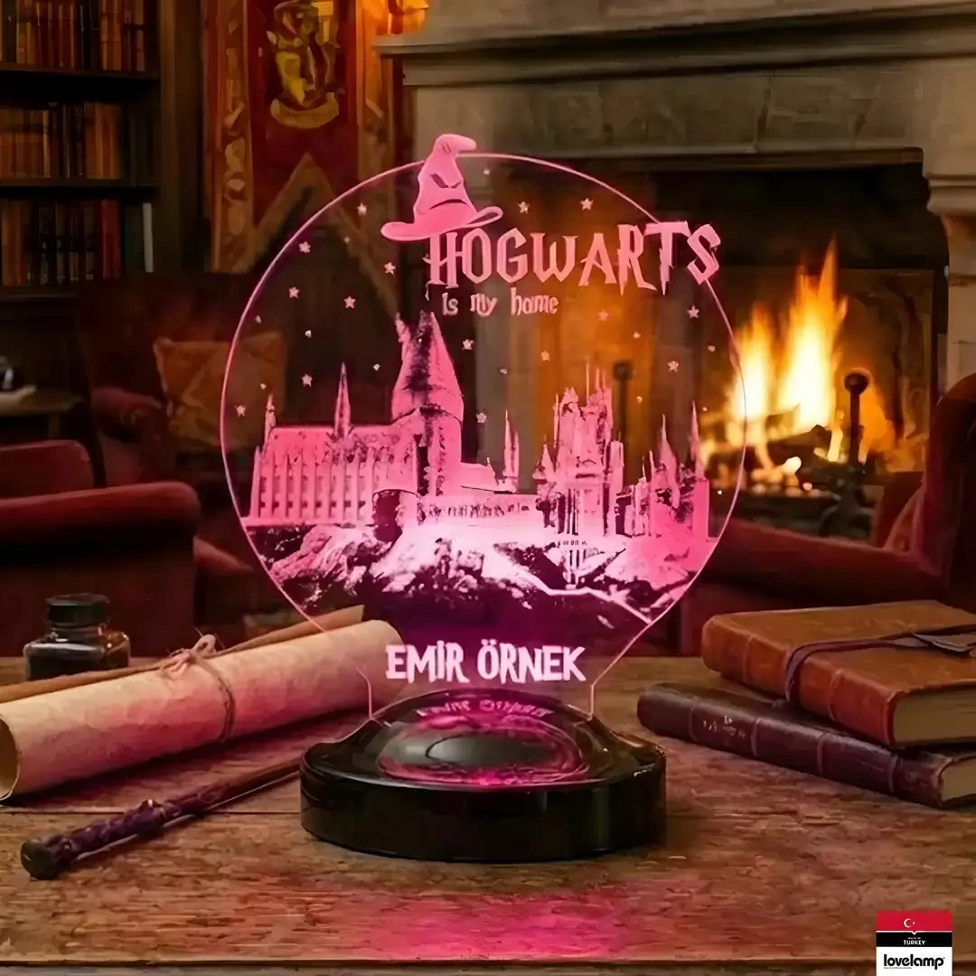 Harry Potter Hogwarts 3D LED Lamba | Özel Hayran Hediyesi - LoveLamp