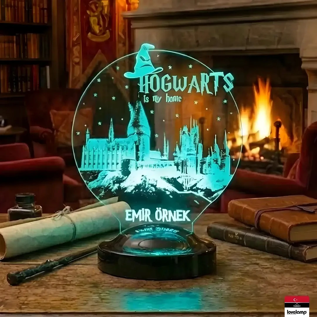 Harry Potter Hogwarts 3D LED Lamba | Özel Hayran Hediyesi - LoveLamp