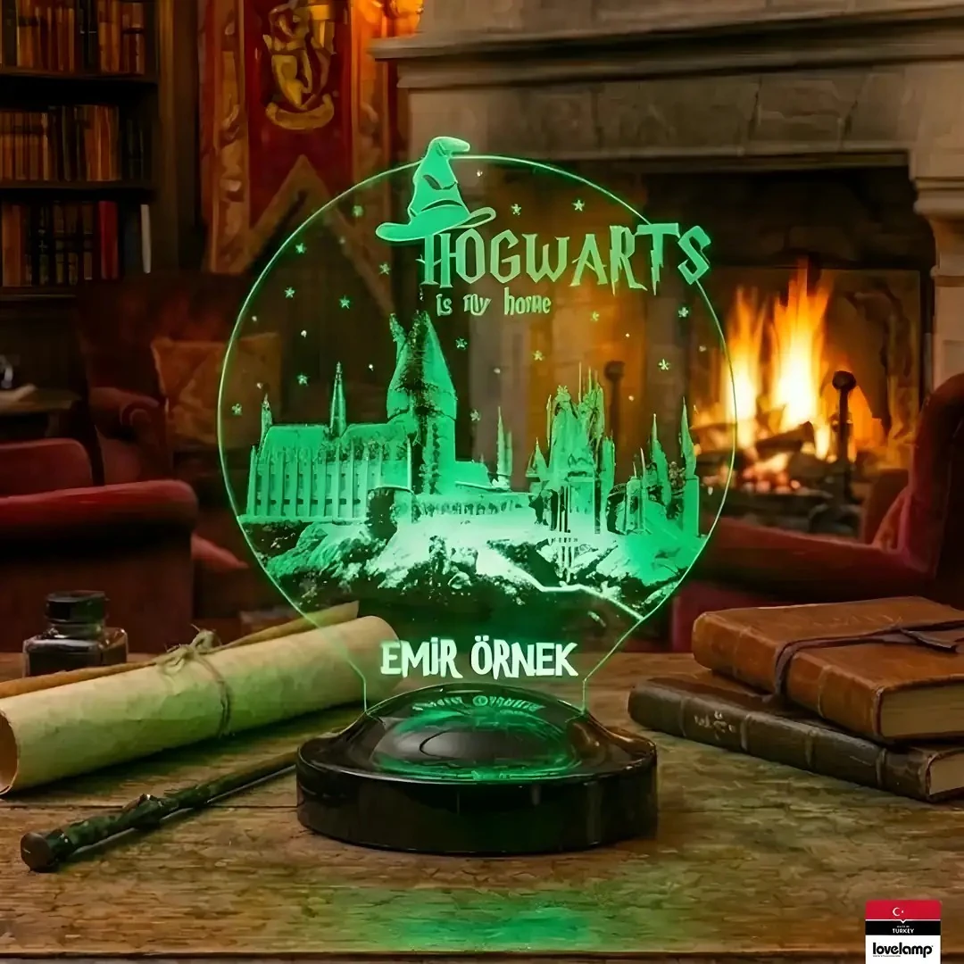 Harry Potter Hogwarts 3D LED Lamba | Özel Hayran Hediyesi - LoveLamp