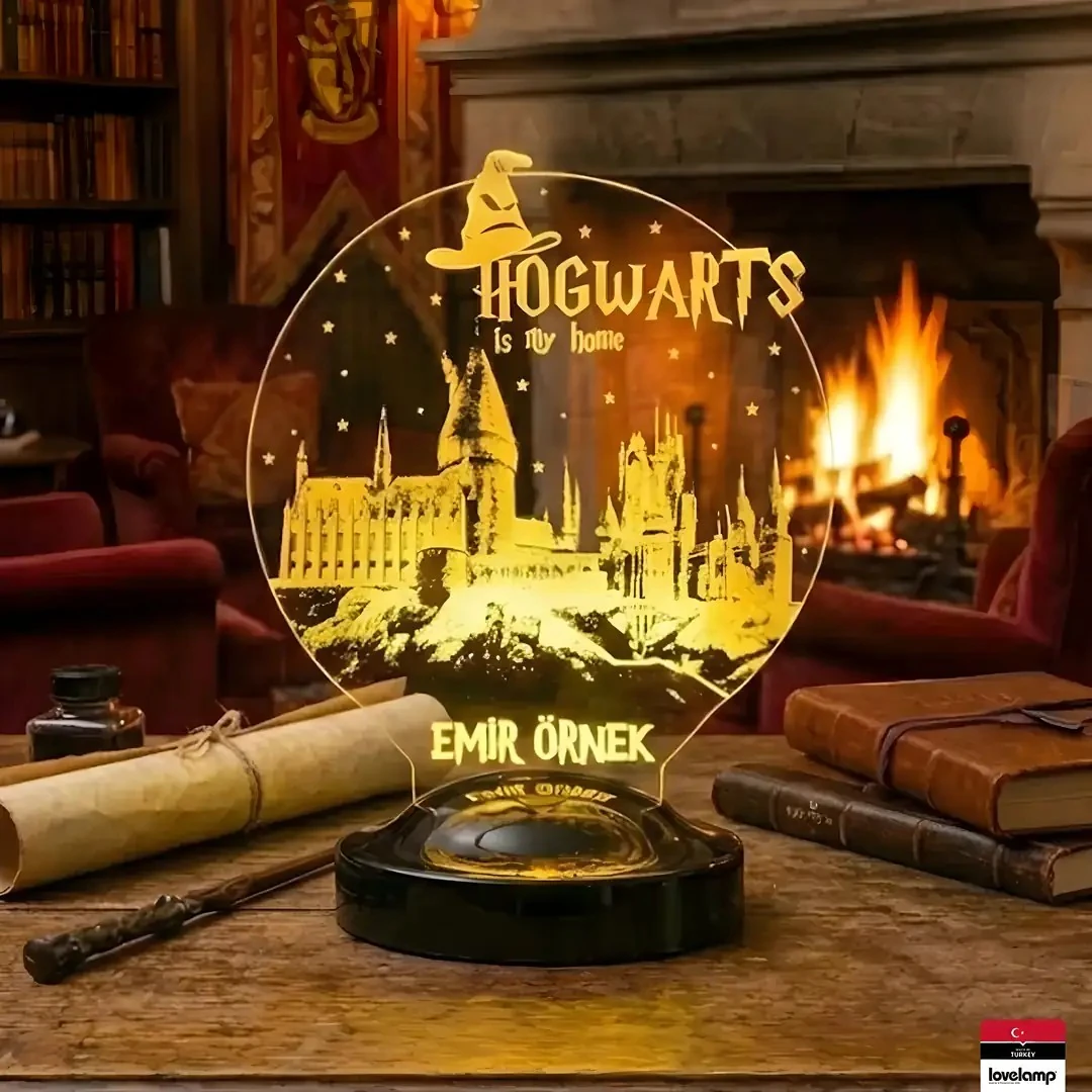 Harry Potter Hogwarts 3D LED Lamba | Özel Hayran Hediyesi - LoveLamp