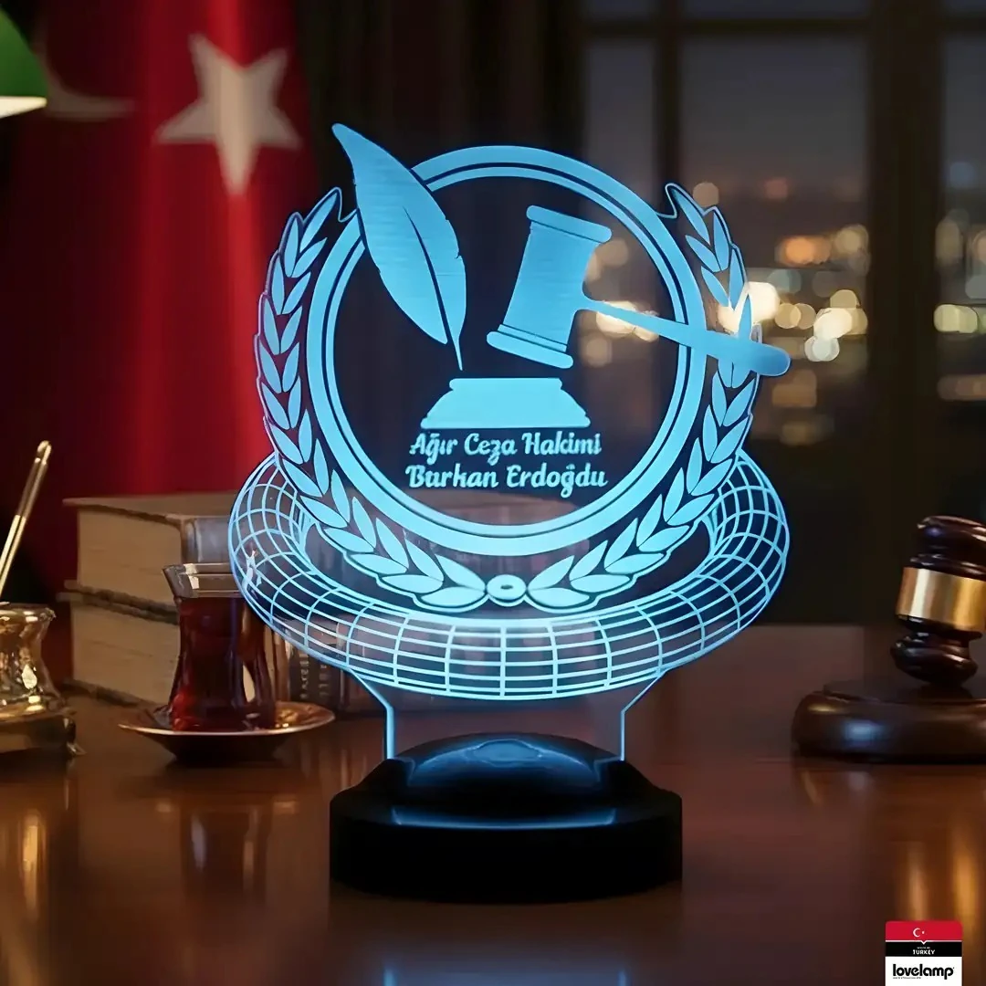 Hakim Temalı 3D LED Lamba | Kişiye Özel Mesleki Anlamlı Hediye - LoveLamp