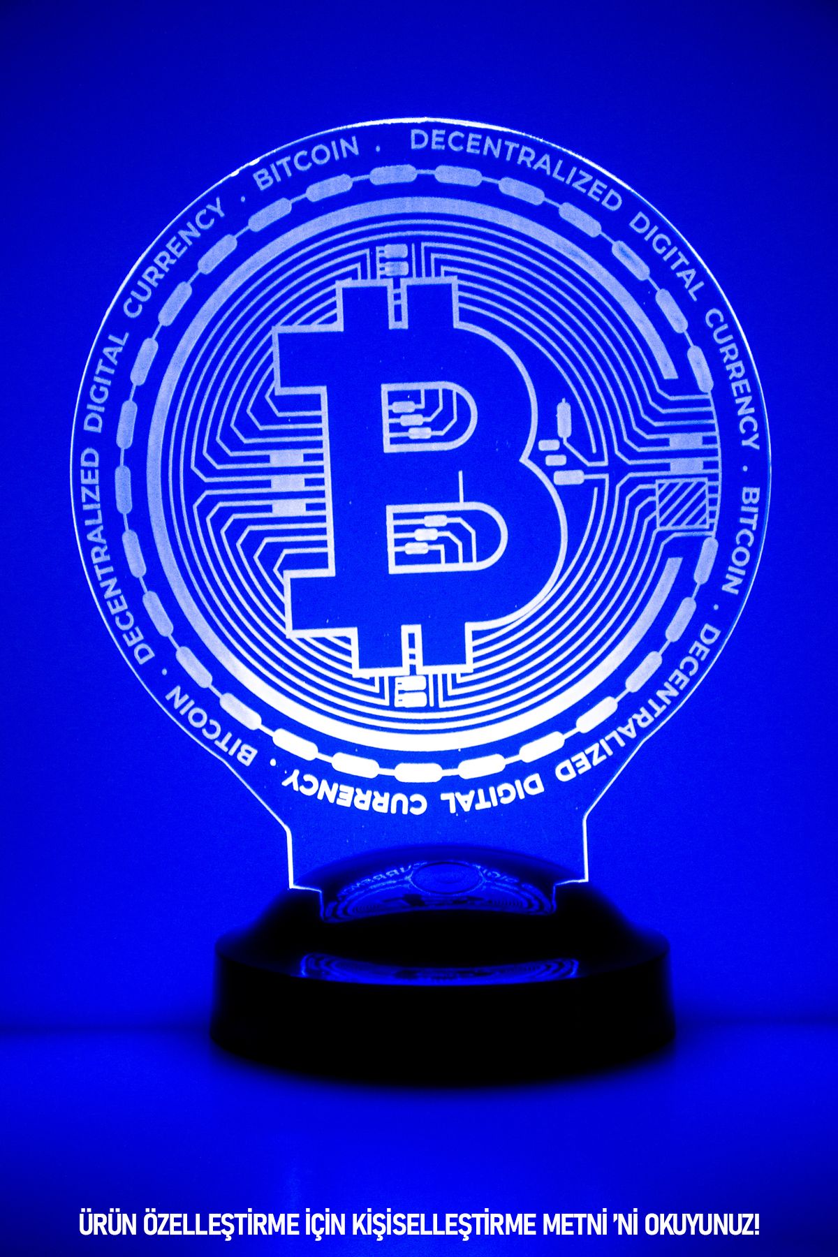 Bitcoin Temalı 3D LED Lamba | Kripto Para Tutkunlarına Özel Hediye - LoveLamp