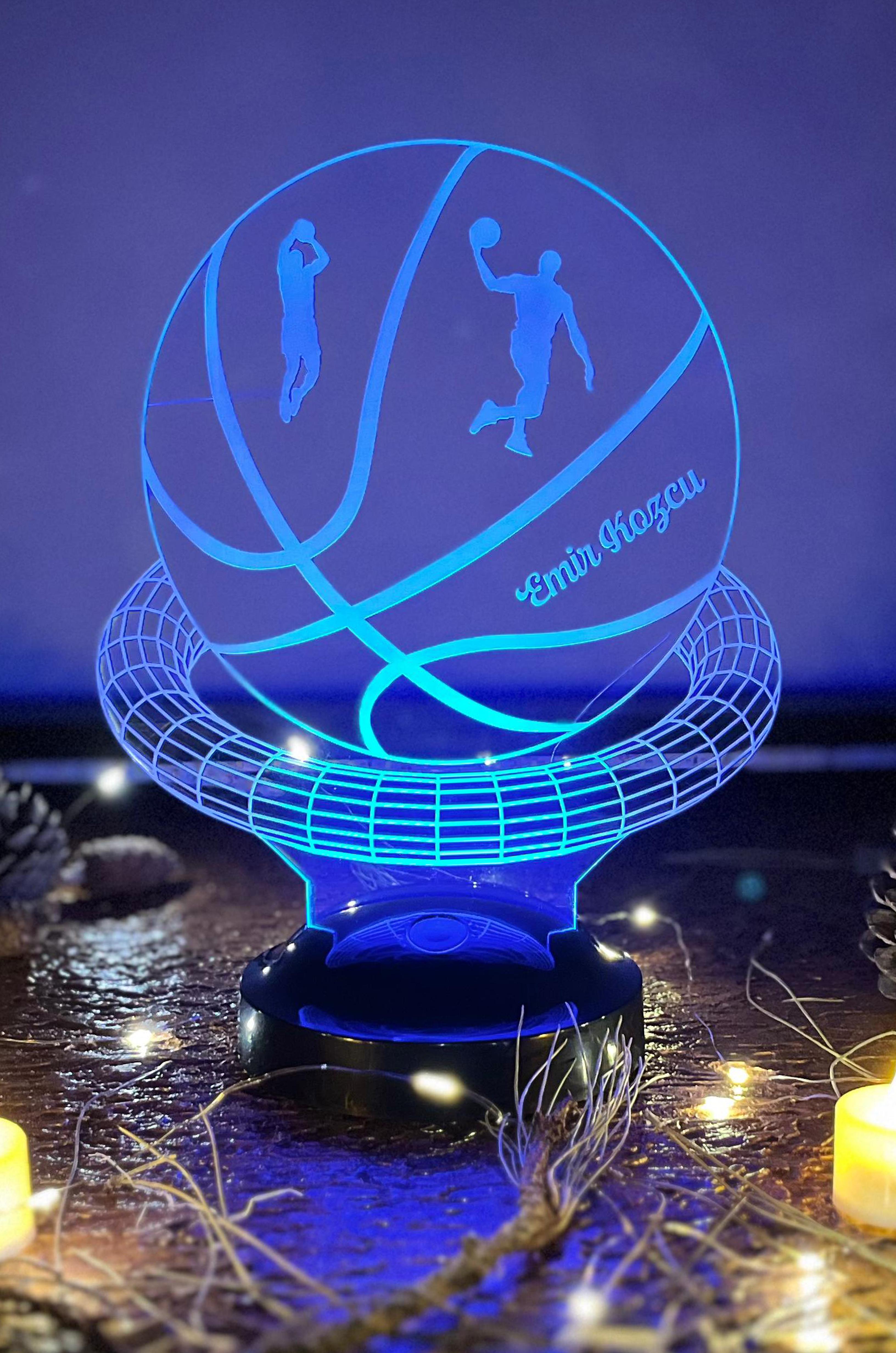 Basketbol Temalı 3D LED Lamba | Spor Severlere Özel Hediye - LoveLamp
