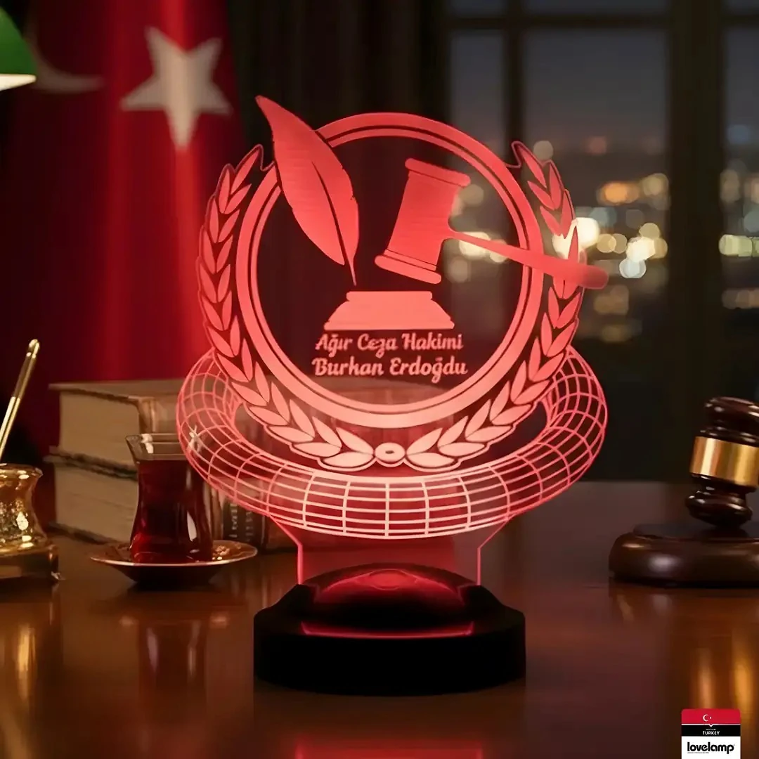 Hakim Temalı 3D LED Lamba | Kişiye Özel Mesleki Anlamlı Hediye - LoveLamp