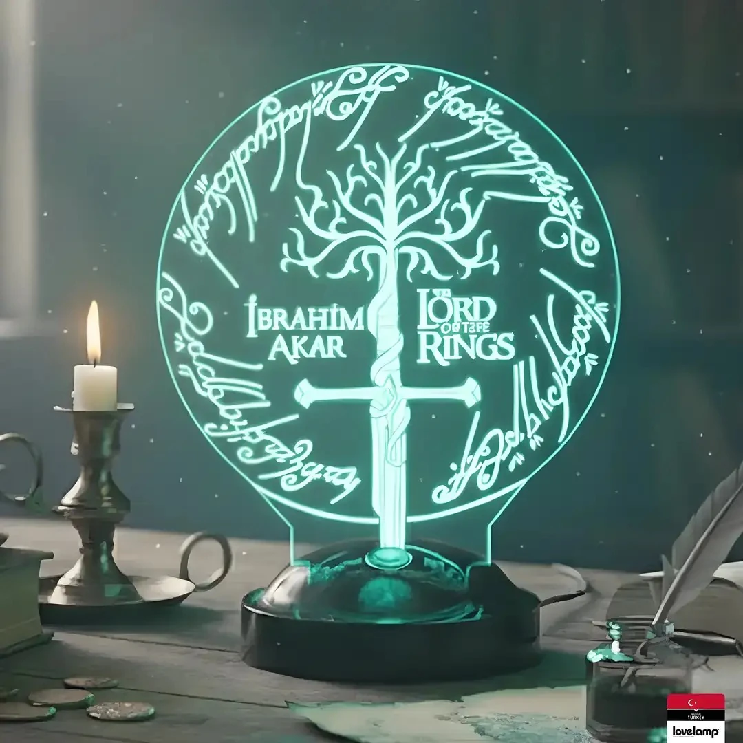 Lord of The Rings 3D LED Lamba | Yüzüklerin Efendisi Hediyesi - LoveLamp