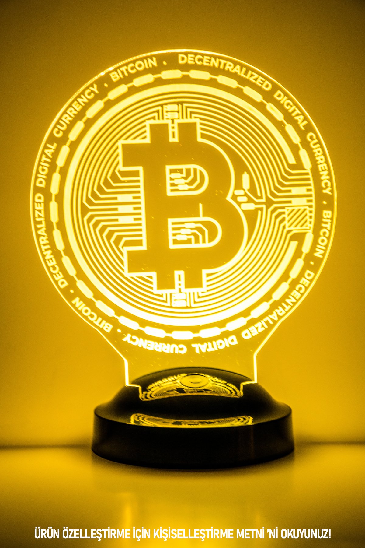 Bitcoin Temalı 3D LED Lamba | Kripto Para Tutkunlarına Özel Hediye - LoveLamp