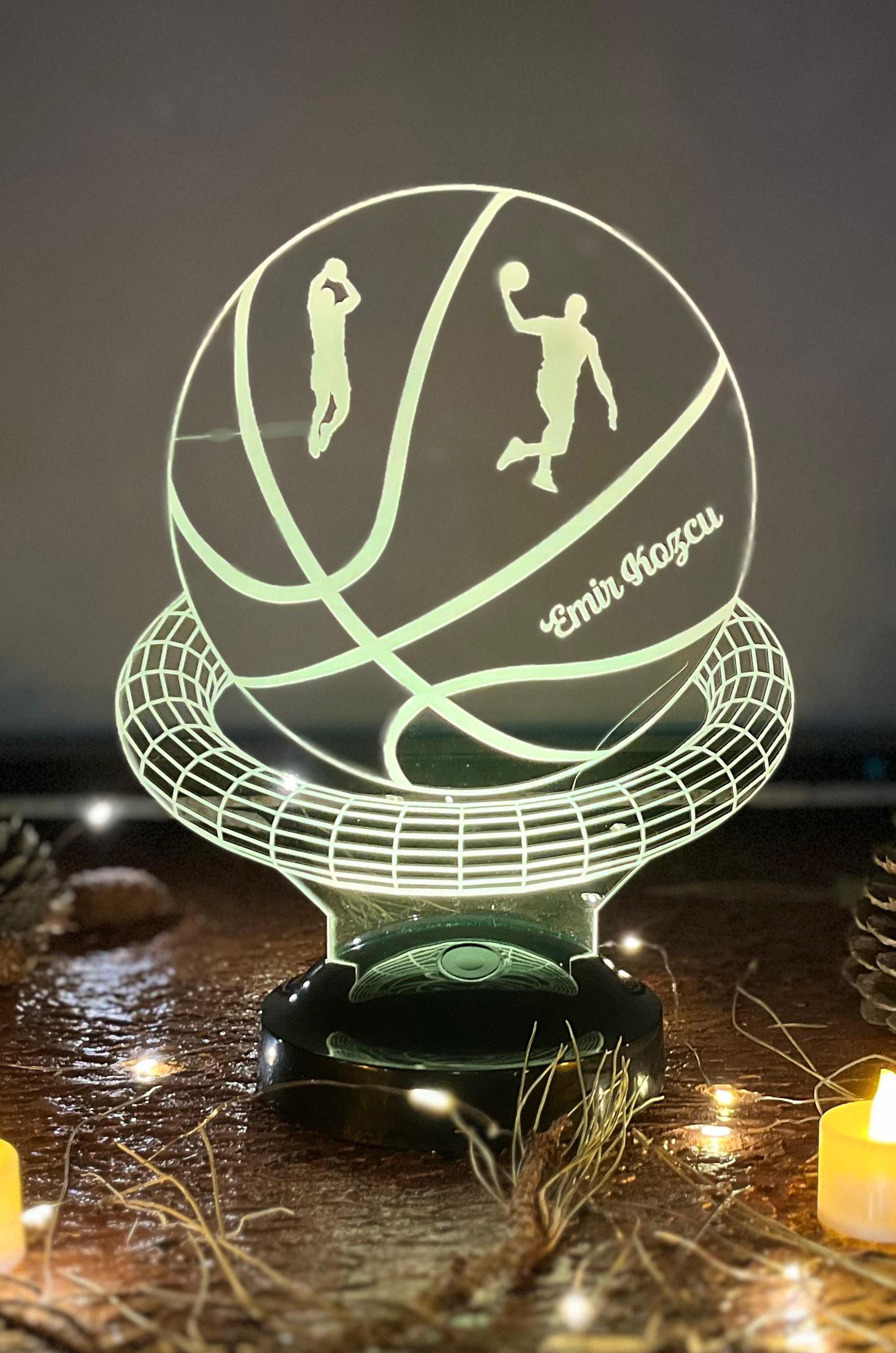 Basketbol Temalı 3D LED Lamba | Spor Severlere Özel Hediye - LoveLamp