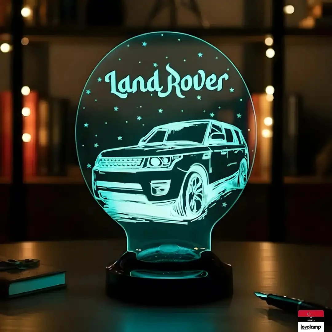 Land Rover Temalı 3D LED Lamba | Arazi Aracı Tutkunlarına Özel Hediye - LoveLamp