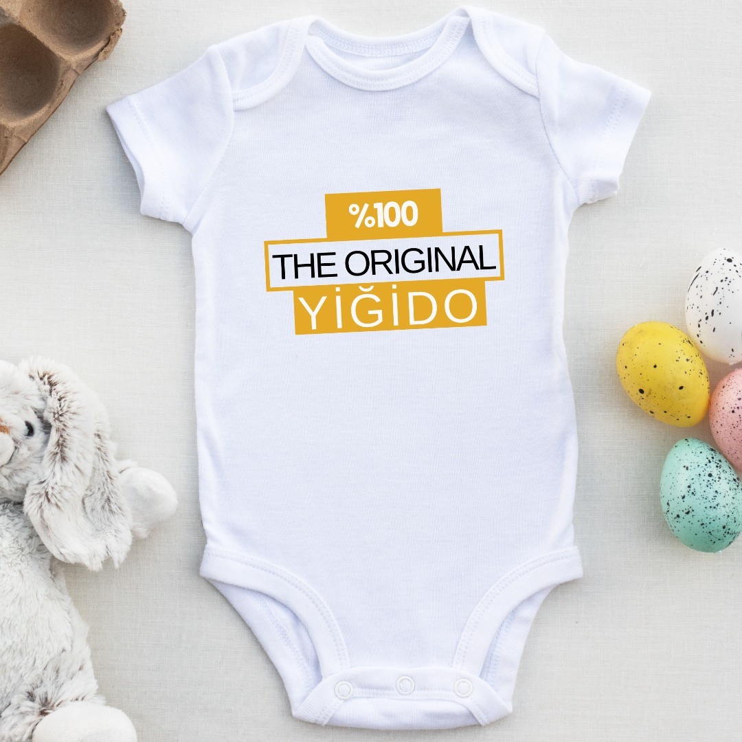 %100 The Original Yiğido Yazılı Kişiye özel Bebek Zıbın