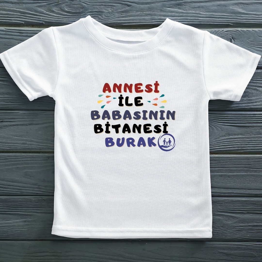 Annesi ile babasının Birtanesi Kişiye Özel Baskılı Tişört Erkek Çocuk