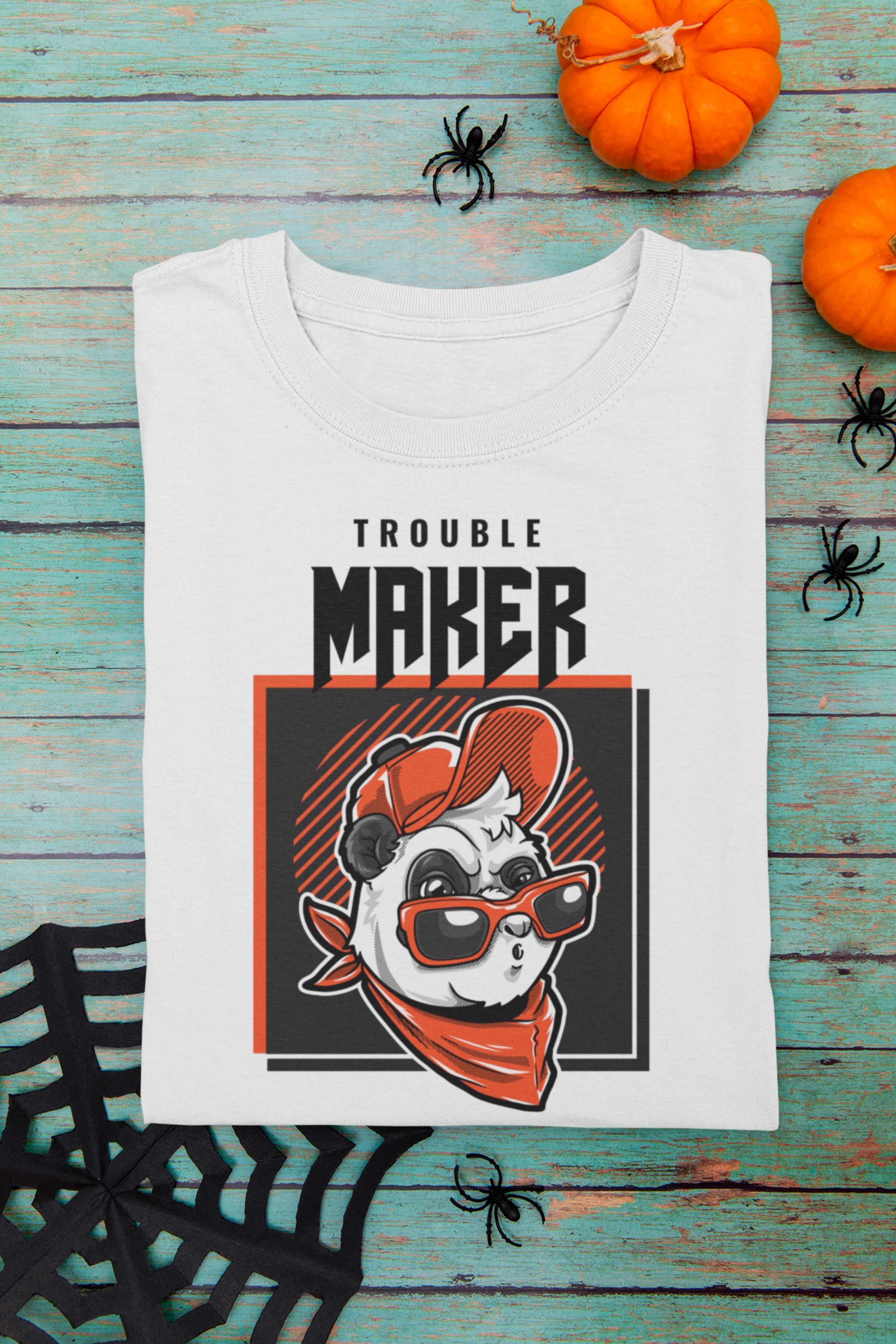 Trouble Maker Tasarımlı Unisex Tişört - %100 Pamuklu Kumaş