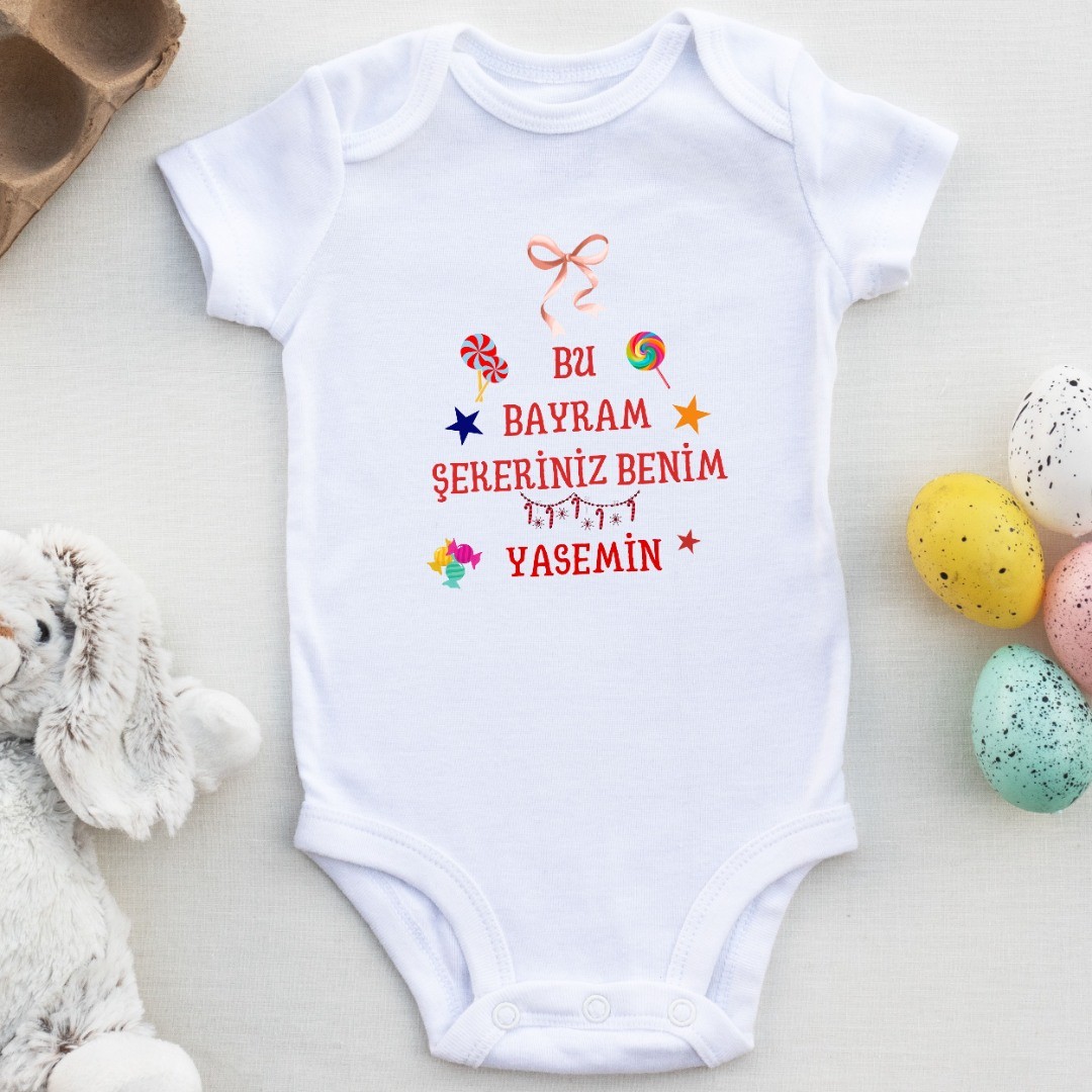 Bu Bayram şekeri Benim Yazılı Kız Bebek Zıbın