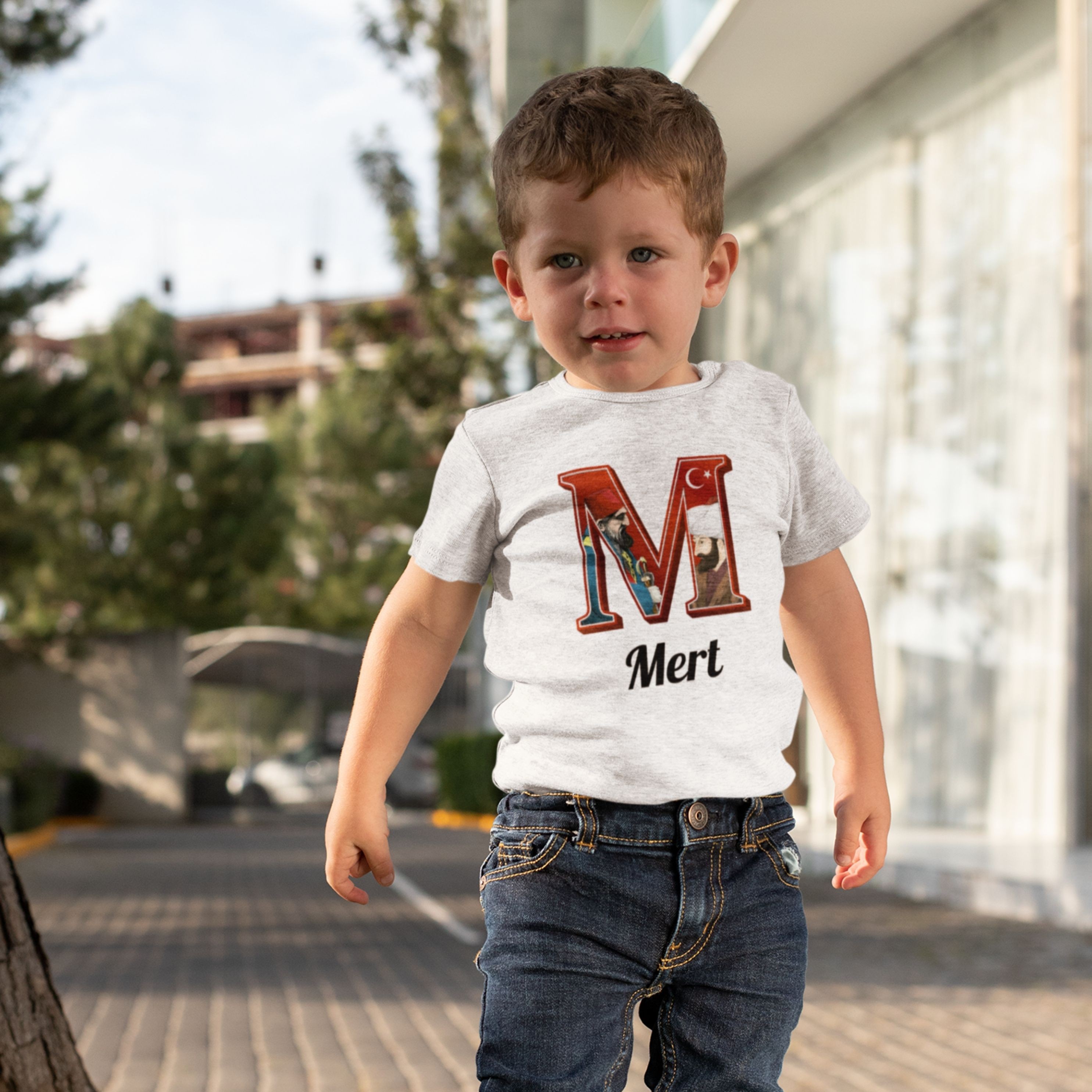 Osmanlı Temalı Harfli isim yazılabilen Kişiye Özel Bebek Zıbın - %100 Pamuk
