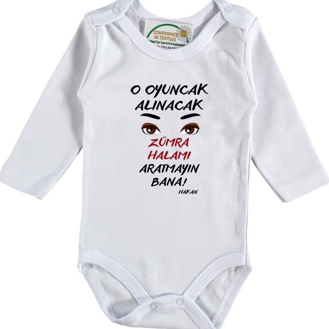 O Oyuncak Alınacak Halamı Aratmayın bana Yazılı Kişiye özel Bebek Zıbın