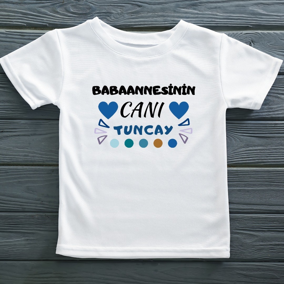 Babaannesinin Canı Yazılı Kişiye özel erkek Çocuk Tişörtü