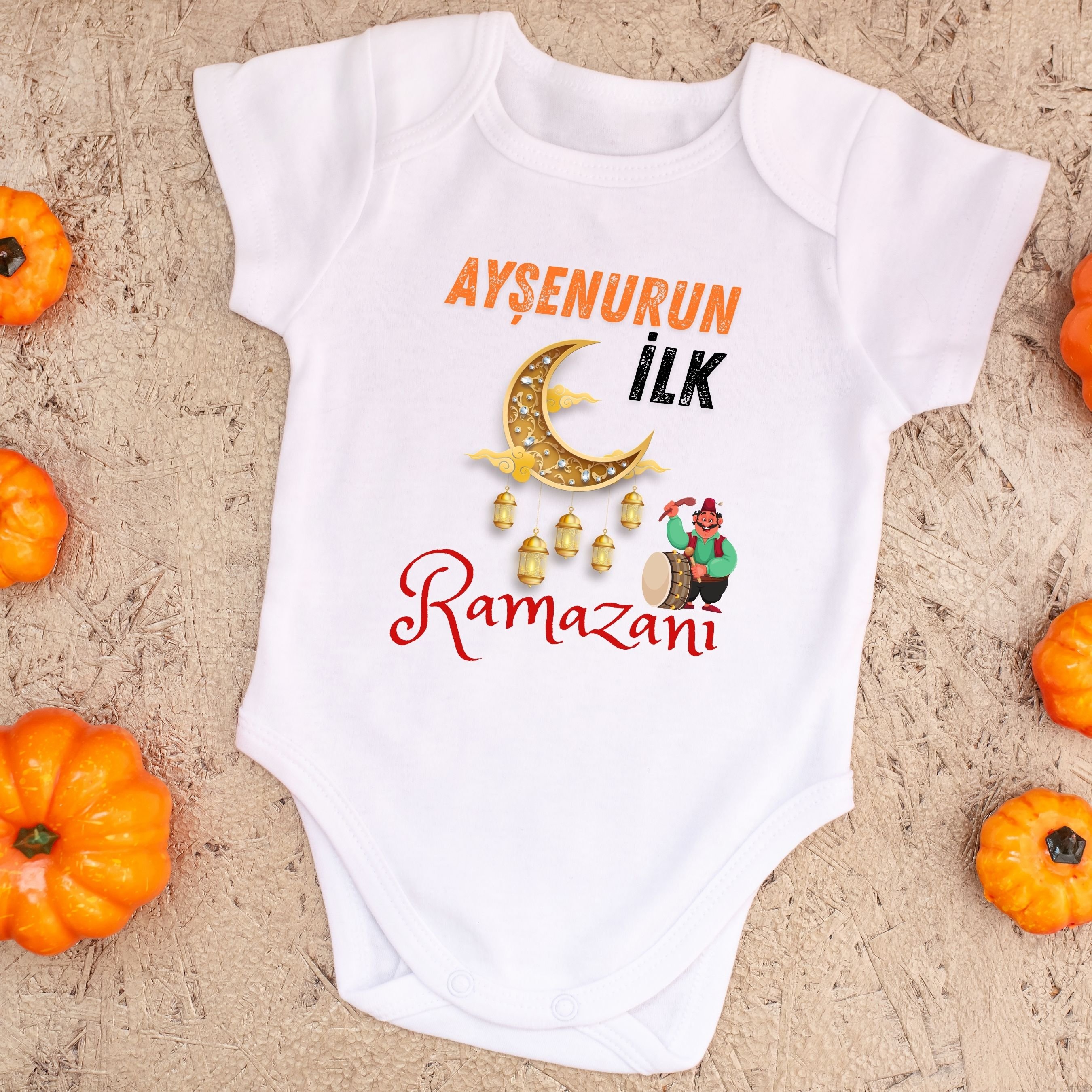 İlk Ramazan Bayramı Yazılı Kişiye Özel Bebek Zıbın