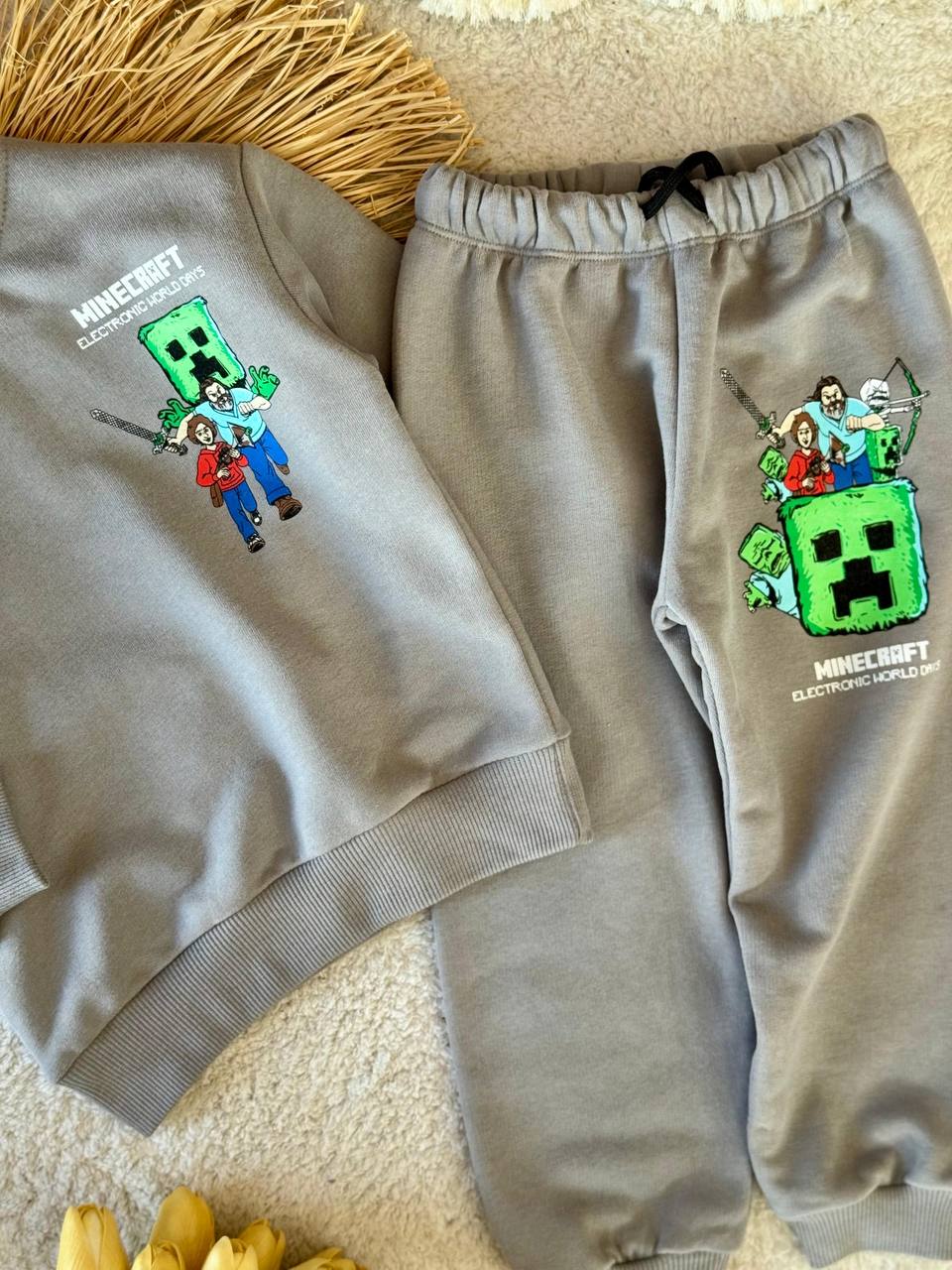 3iplik Minecraft Sırt Baskılı Takım 