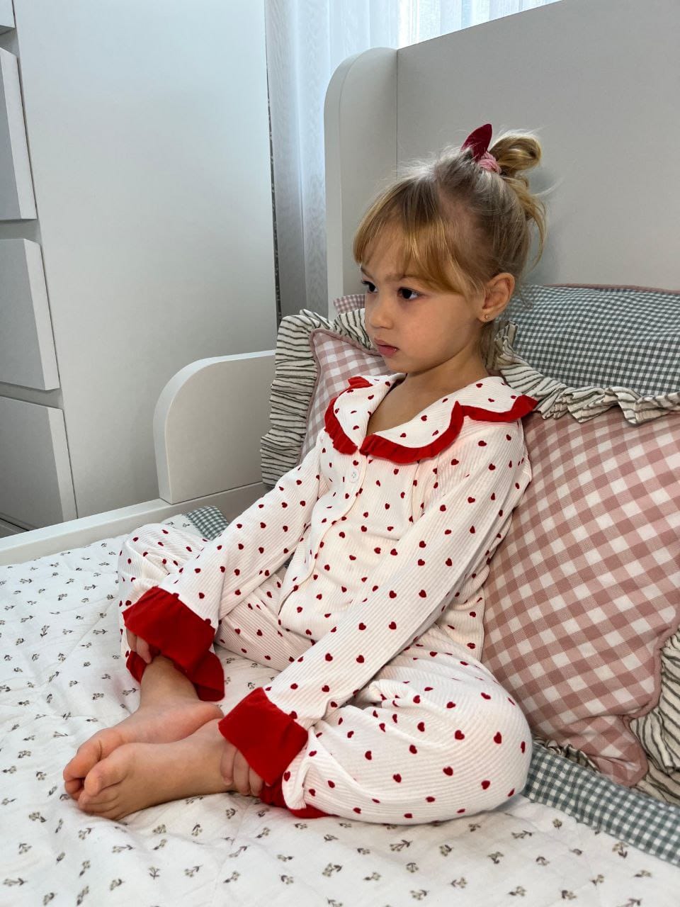 Kalp Baskılı Pijama Takımı