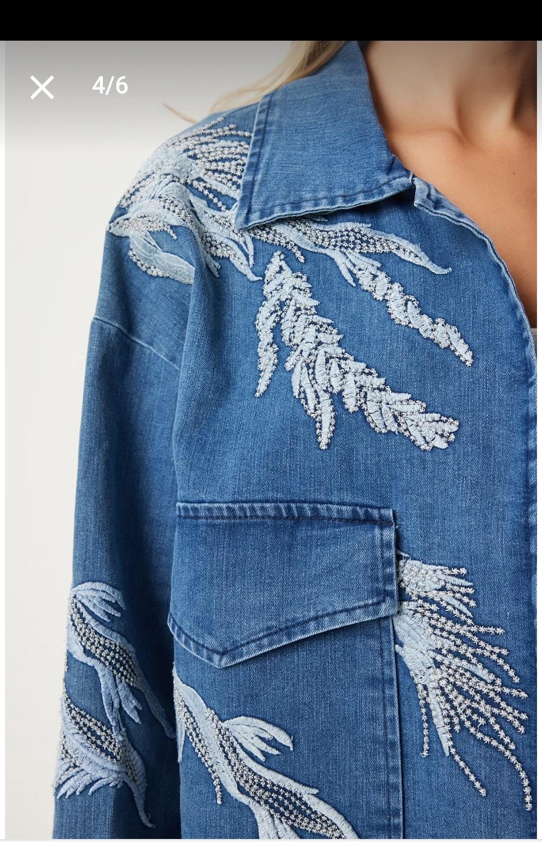 Nakış Detaylı Oversize Ceket