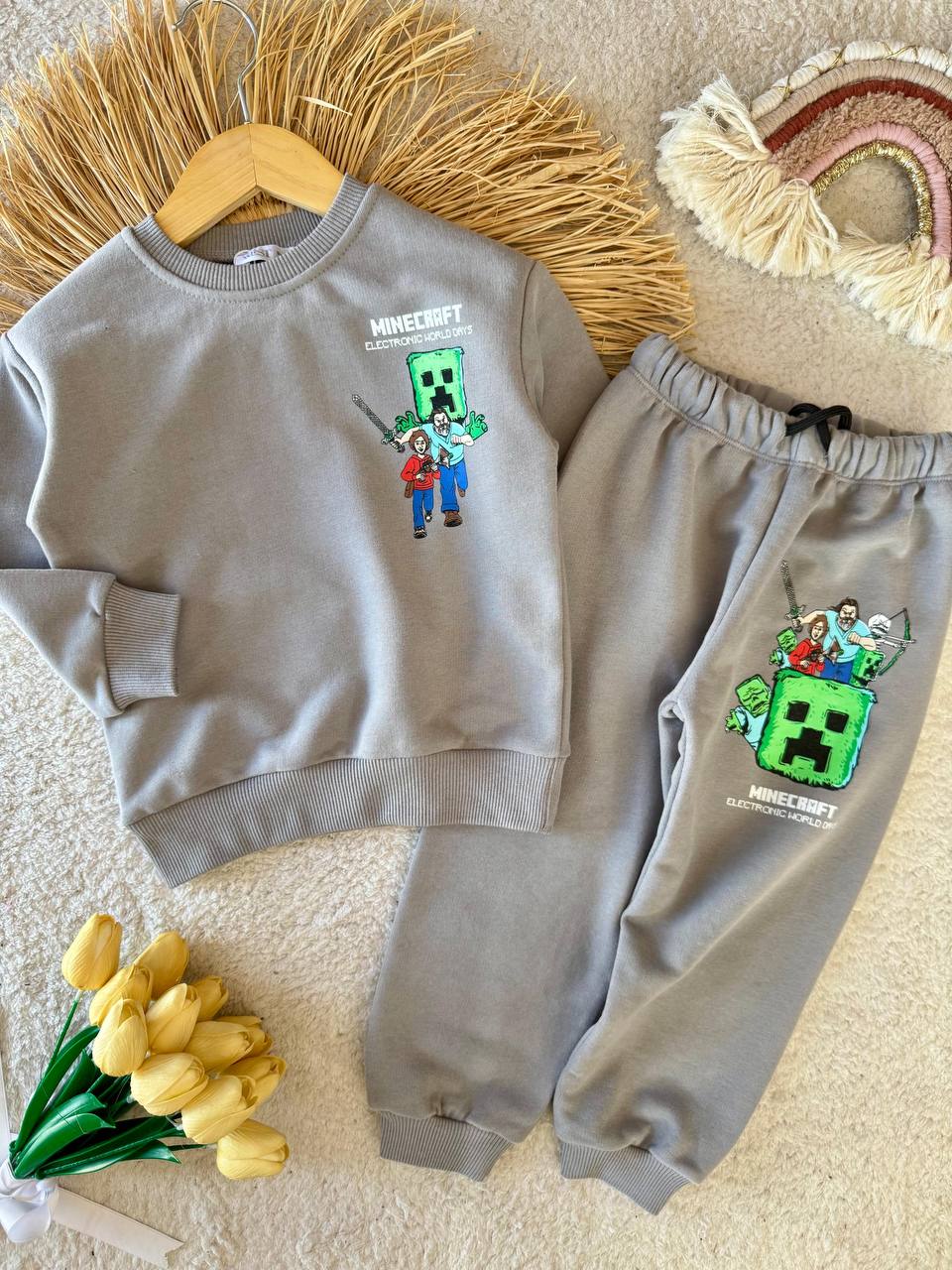 3iplik Minecraft Sırt Baskılı Takım 