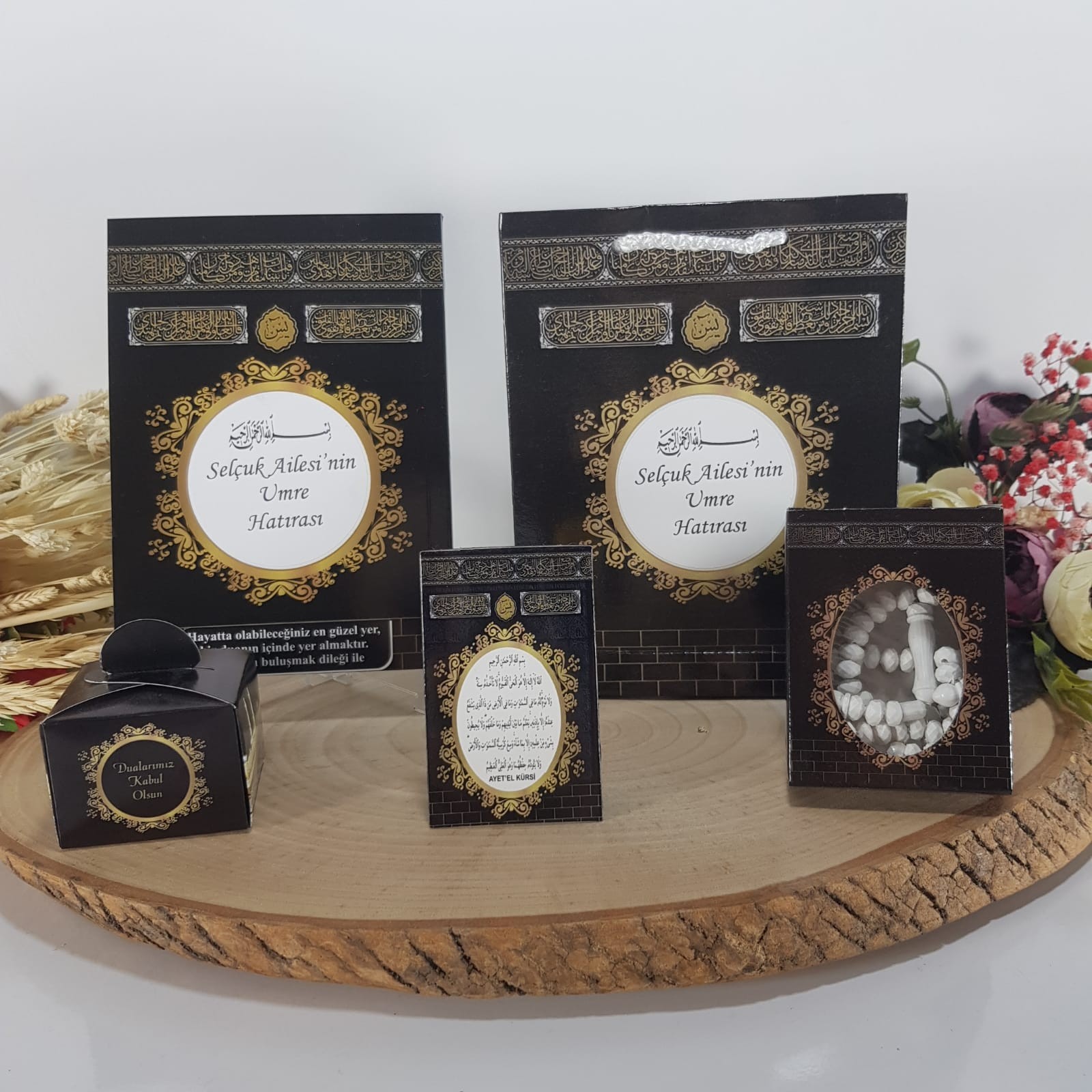 Kabe Model Yasin + Çanta + Kutulu Tesbih + Ayetel Kursi Magnet + Lokumluk 