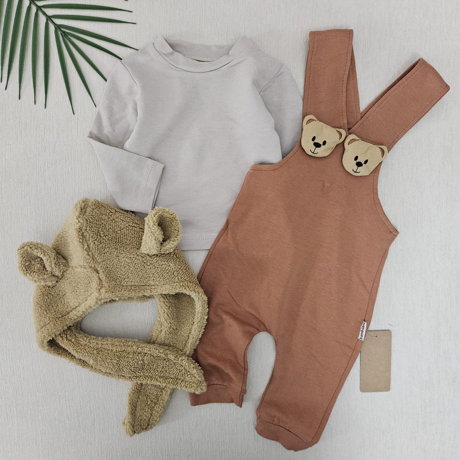 Şapkalı 3lü Salopet Takim 