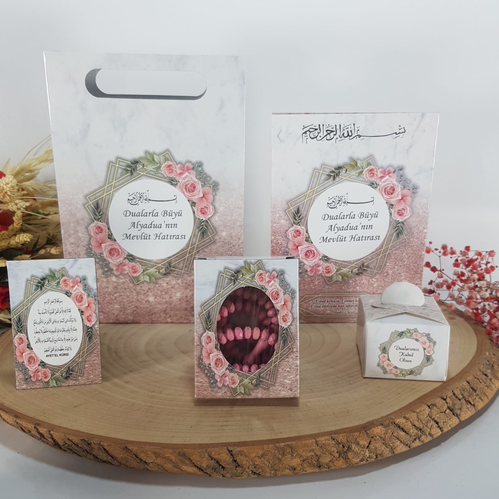 Somon Model Yasin + Çanta + Kutulu Tesbih + Ayetel Kursi Magnet + Lokumluk