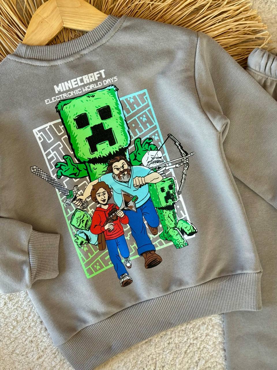 3iplik Minecraft Sırt Baskılı Takım 