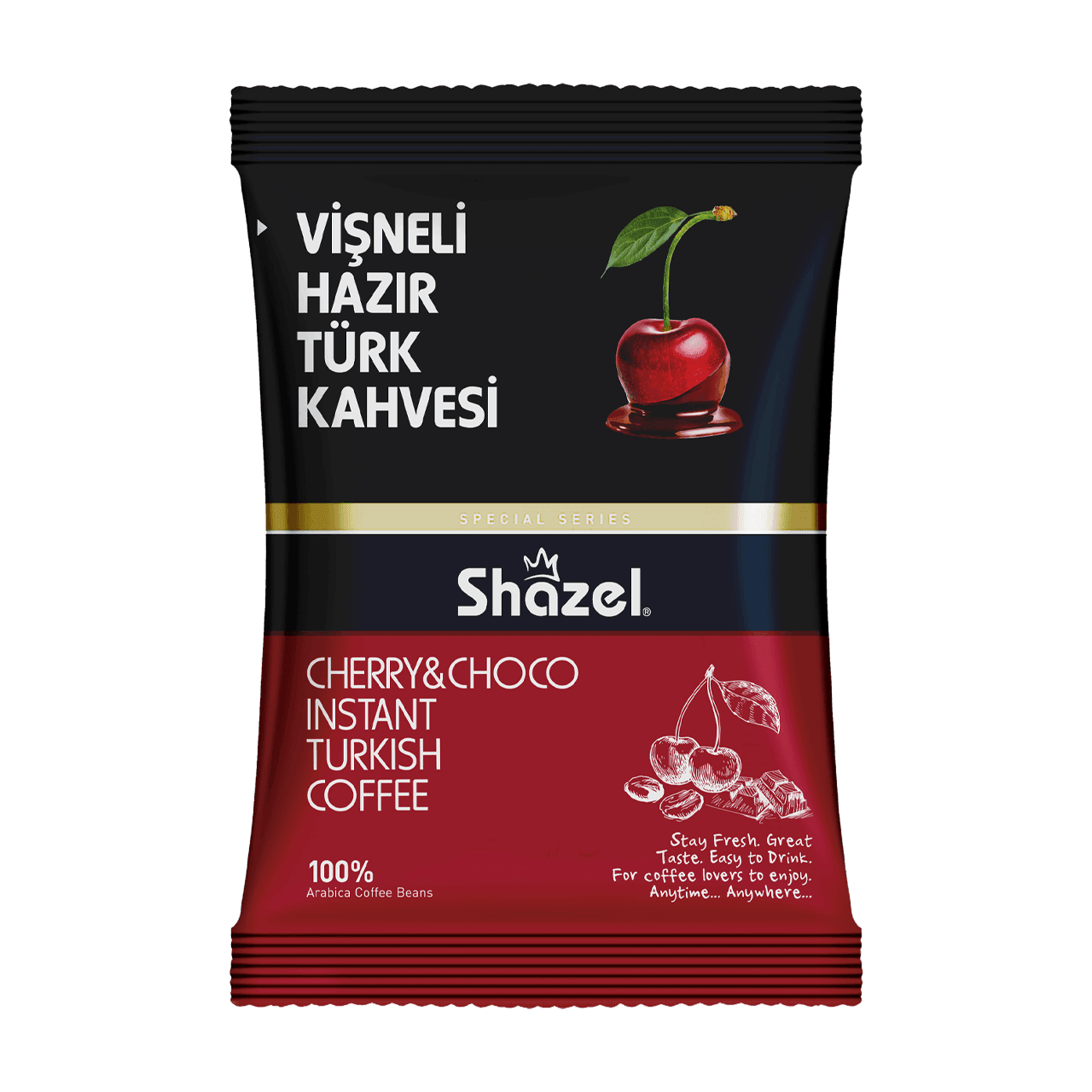 Shazel Vişneli Hazır Türk Kahvesi 100 gr. x 6 Adet