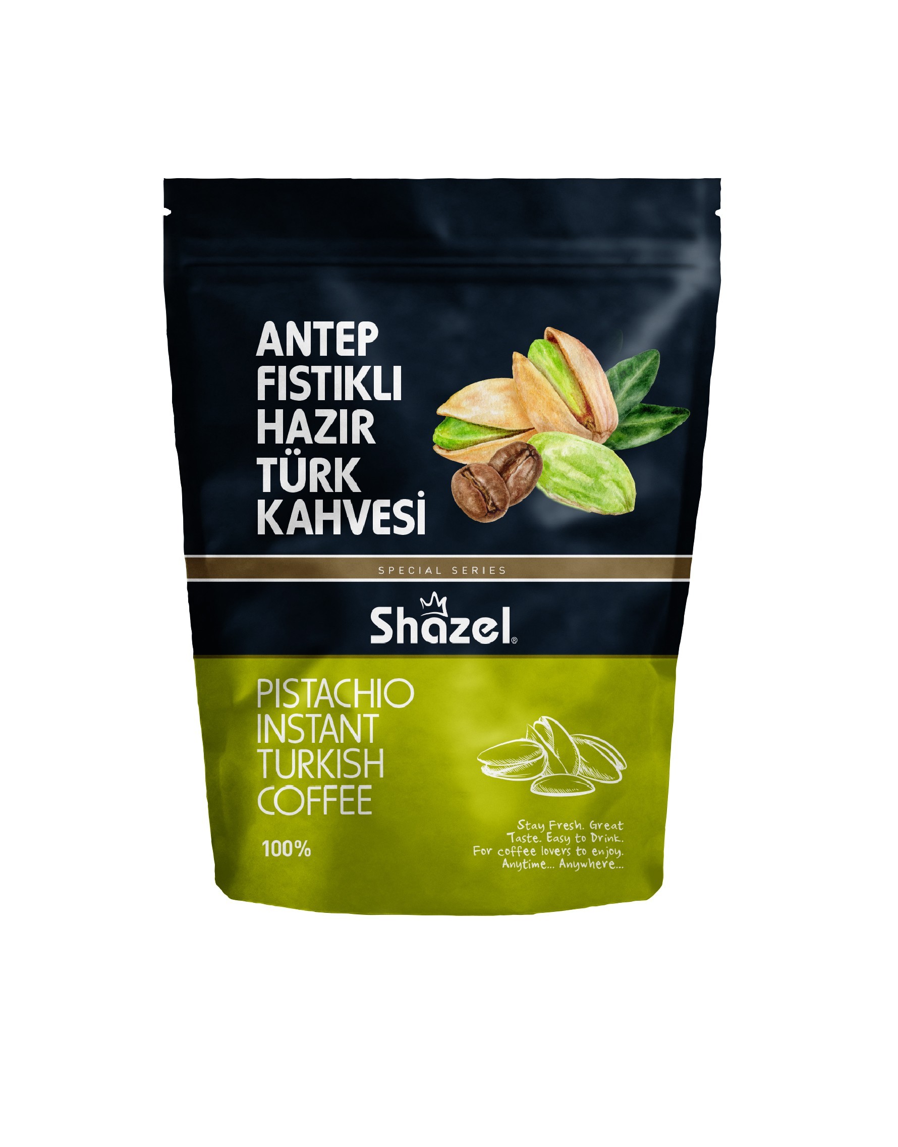 SHAZEL Antep fıstıklı Hazır Türk Kahvesi 200 G x 3 Adet