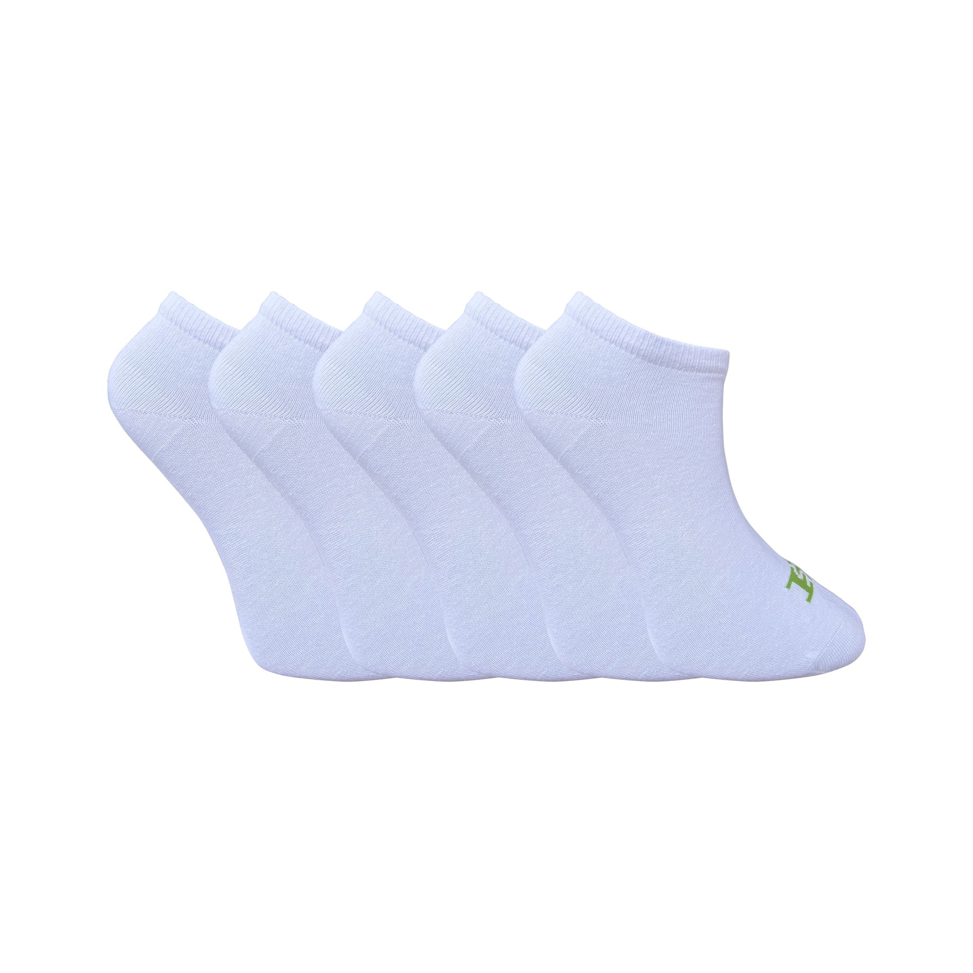5'li Unisex Patik Çorap İkili - Beyaz
