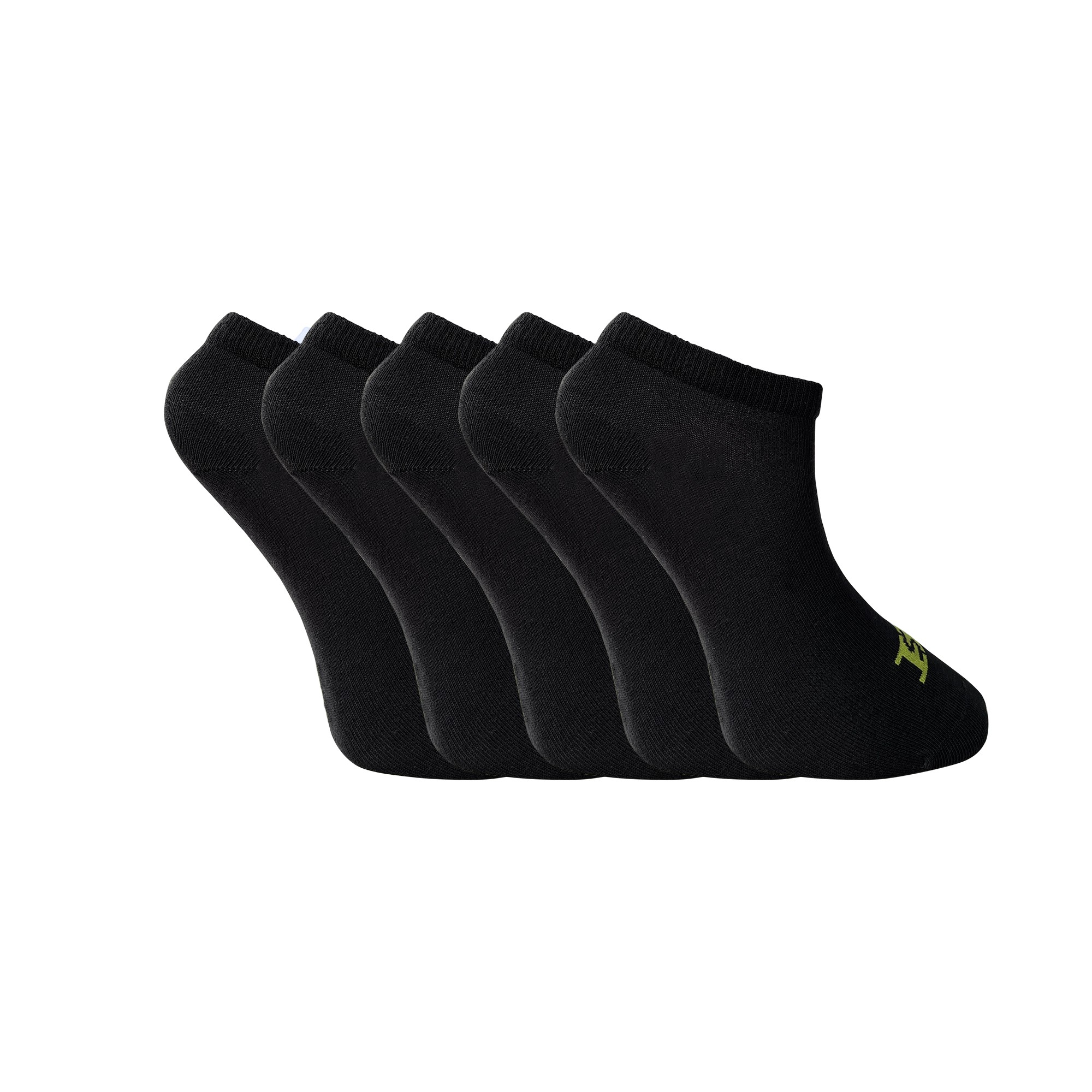 5'li Unisex Patik Çorap İkili - Siyah