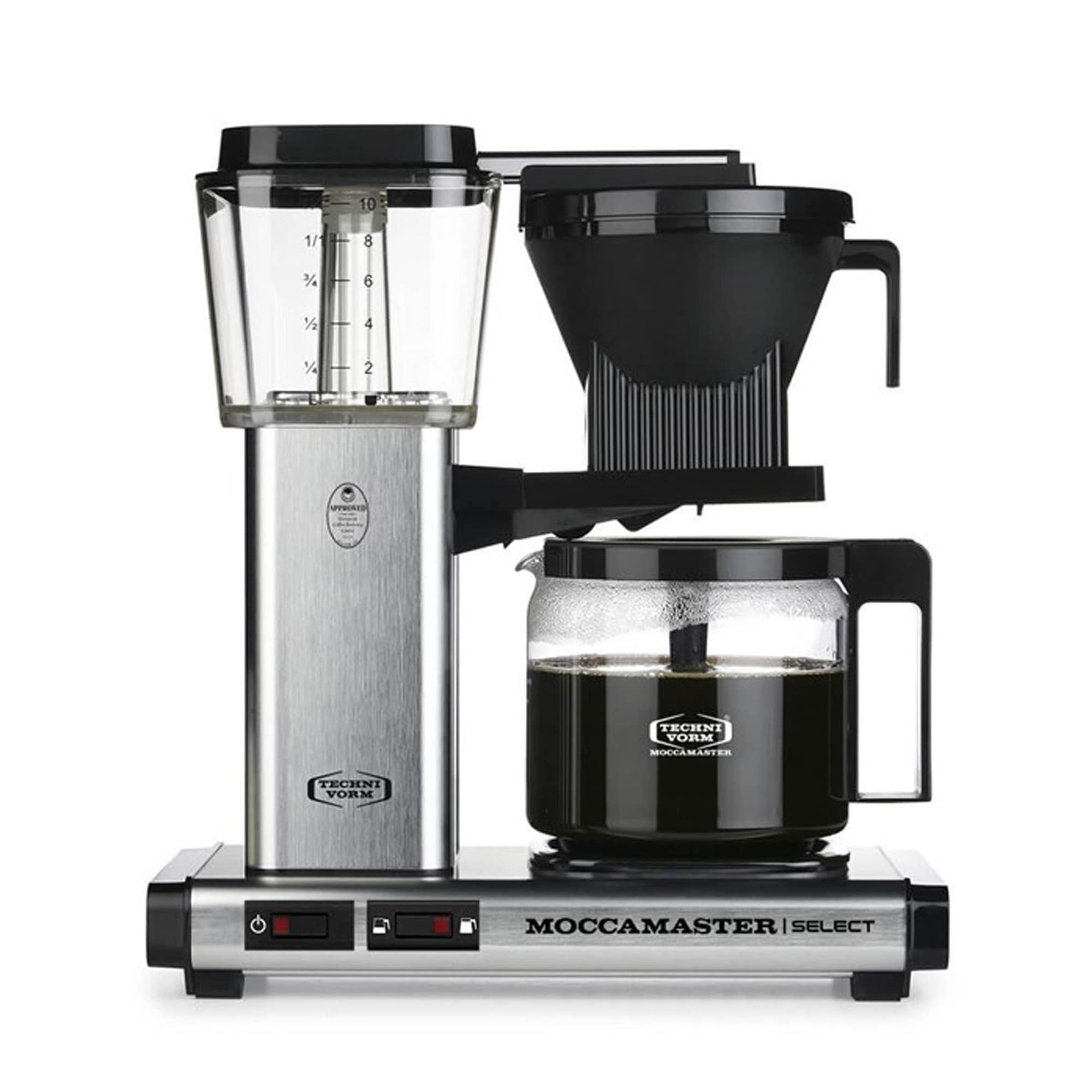 Moccamaster Select Filtre Kahve Makinesi Cam Potlu - Fırçalı Gri