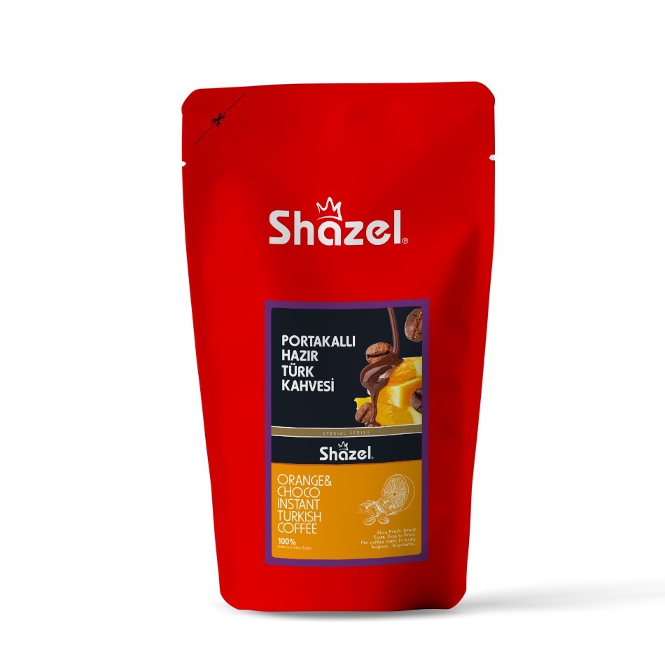 SHAZEL Portakallı Hazır Türk Kahvesi 1000 G (Aromalı)